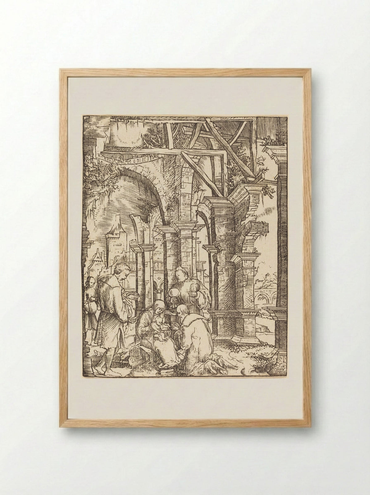 Adoration of the Magi - Wolfgang Huber - Framed Print Wood
