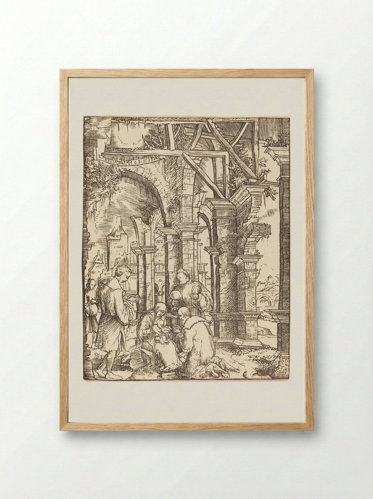 Adoration of the Magi - Wolfgang Huber - Framed Print Wood
