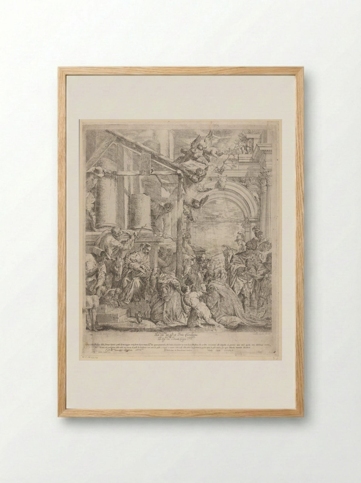 Adoration of the Magi - Carlo Sacchi - Framed Print Wood