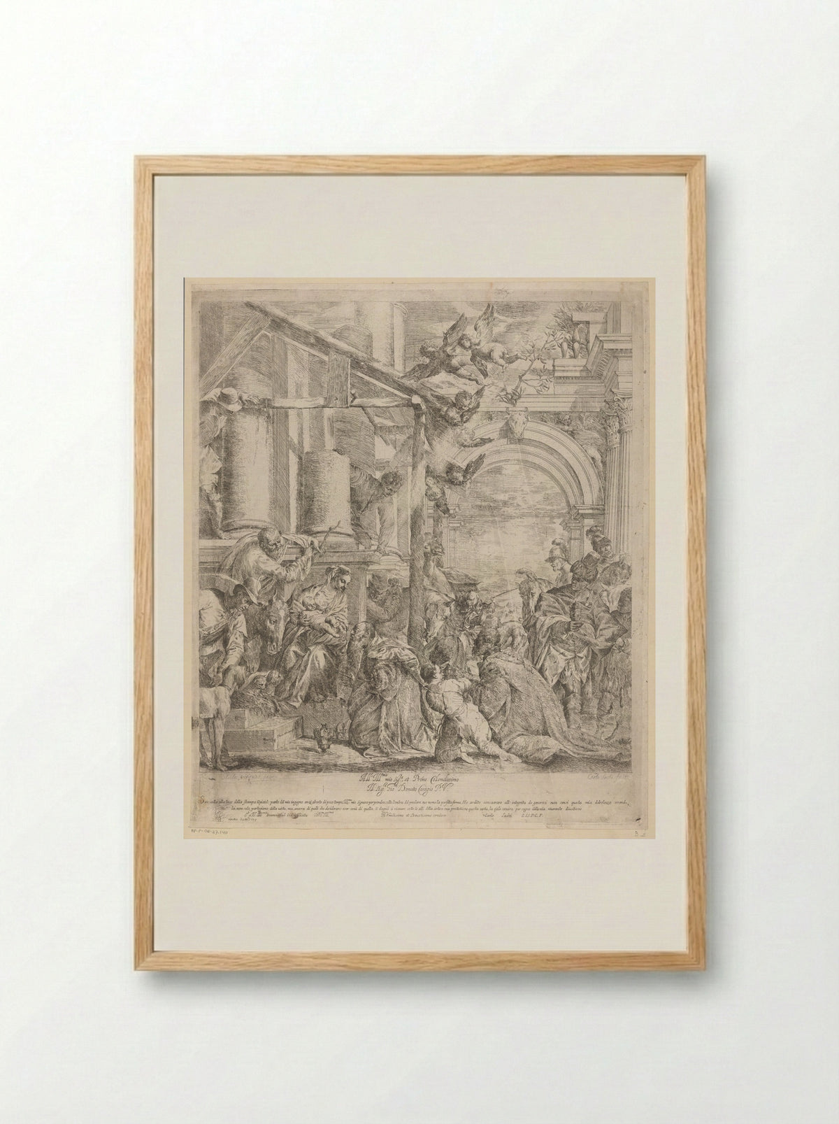 Adoration of the Magi - Carlo Sacchi - Framed Print Wood