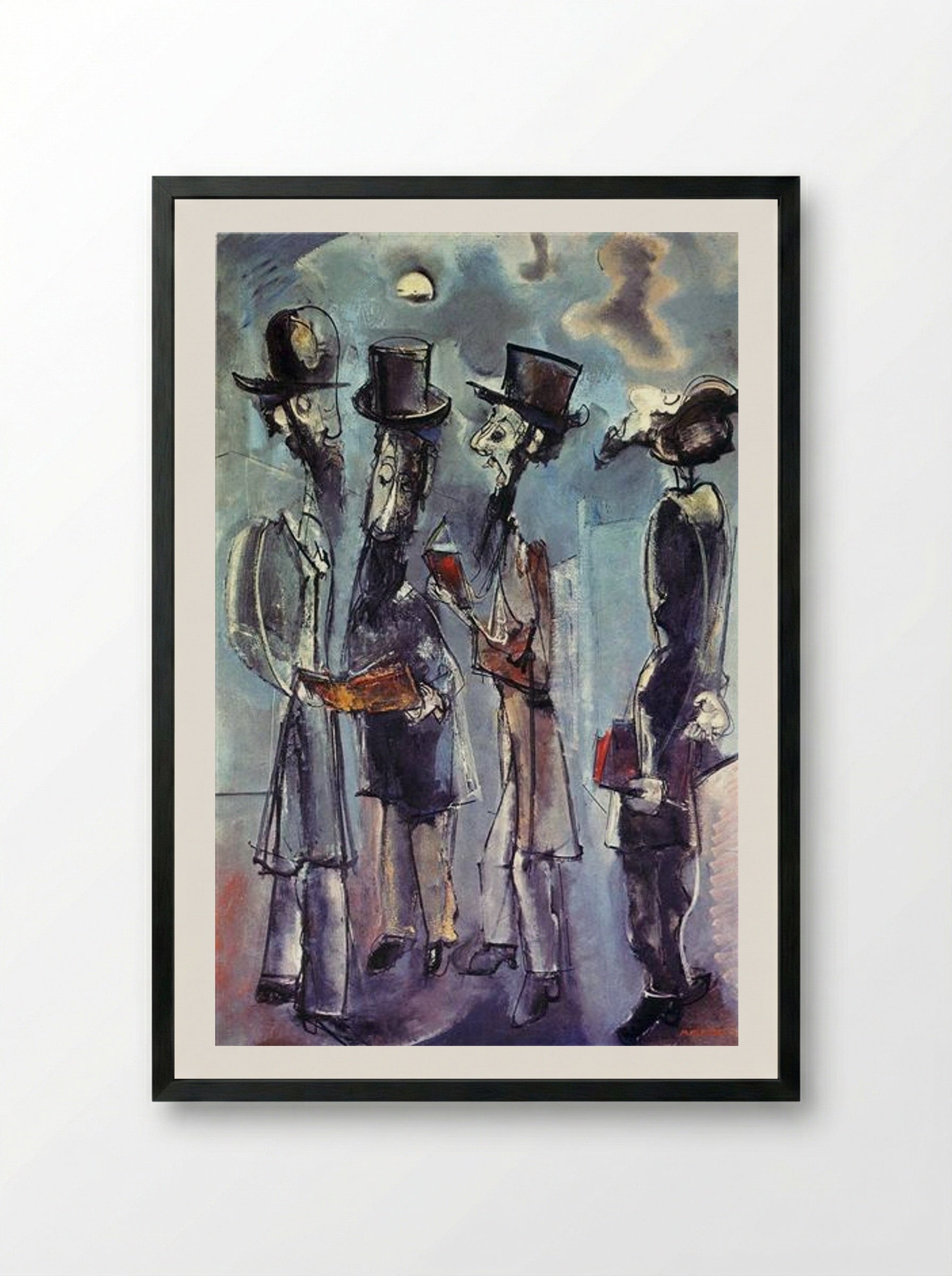 Adoration of the Moon - Max Weber - Framed Print Black