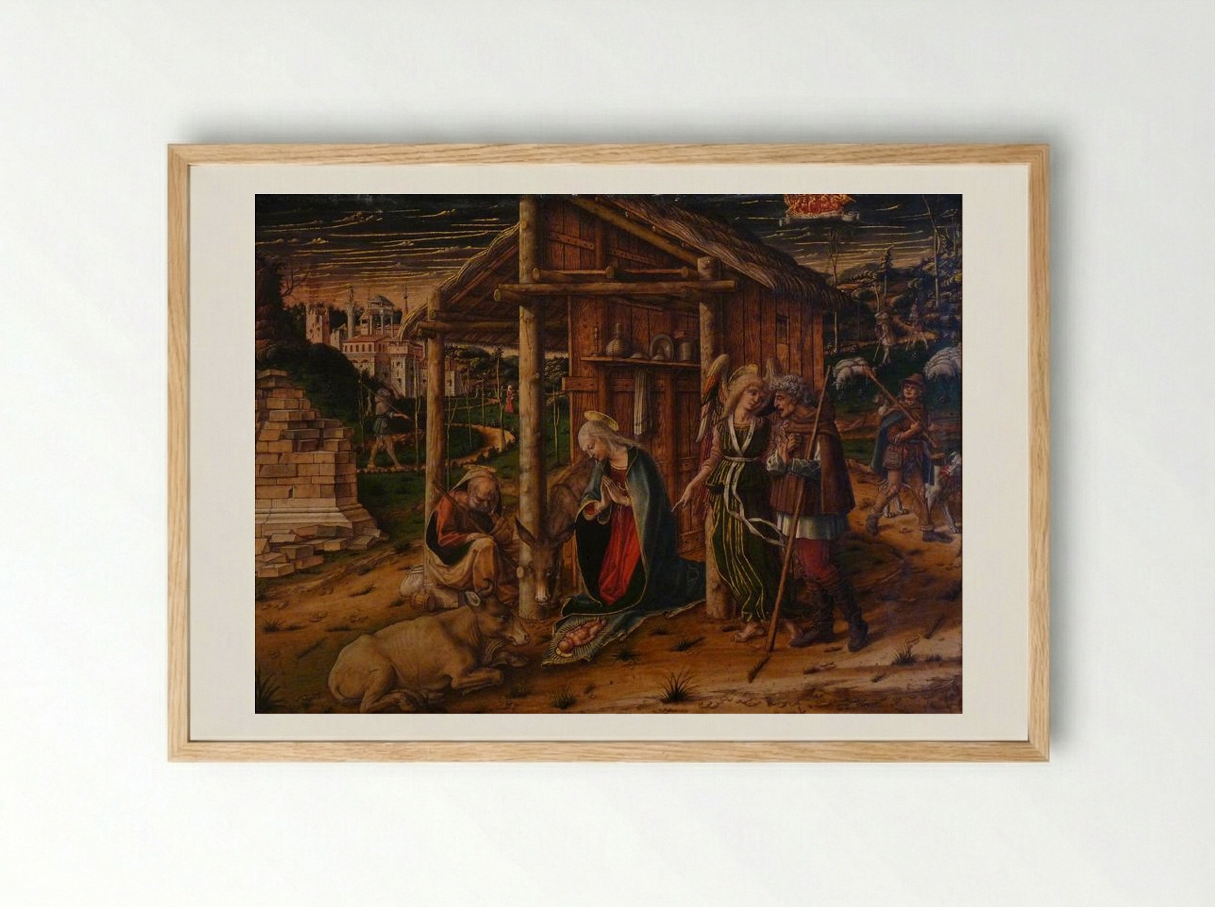 Adoration of the Shepherds - Carlo Crivelli - Framed Print Wood