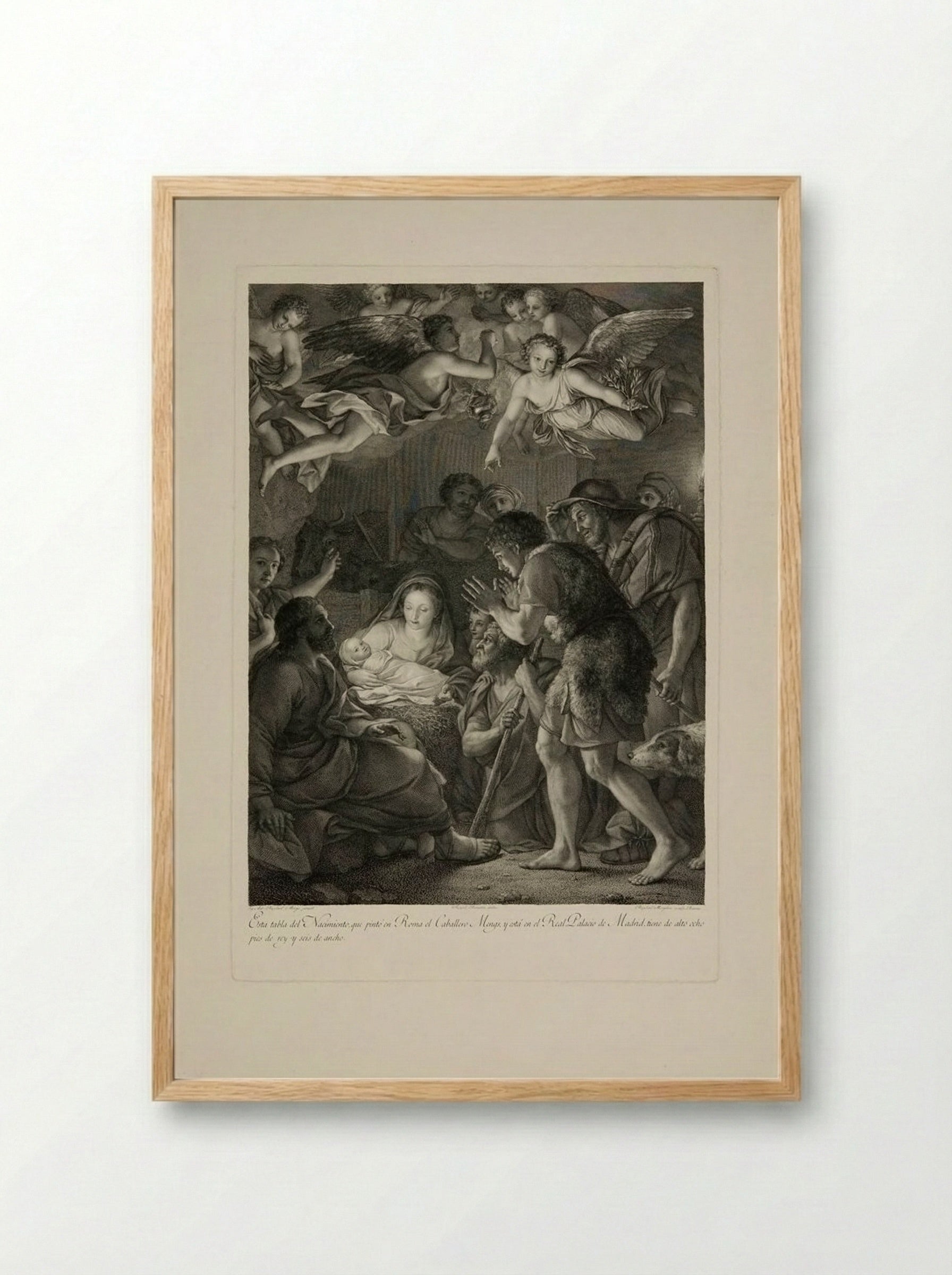 Adoration of the Shepherds - Raphael Morghen - Framed Print Wood