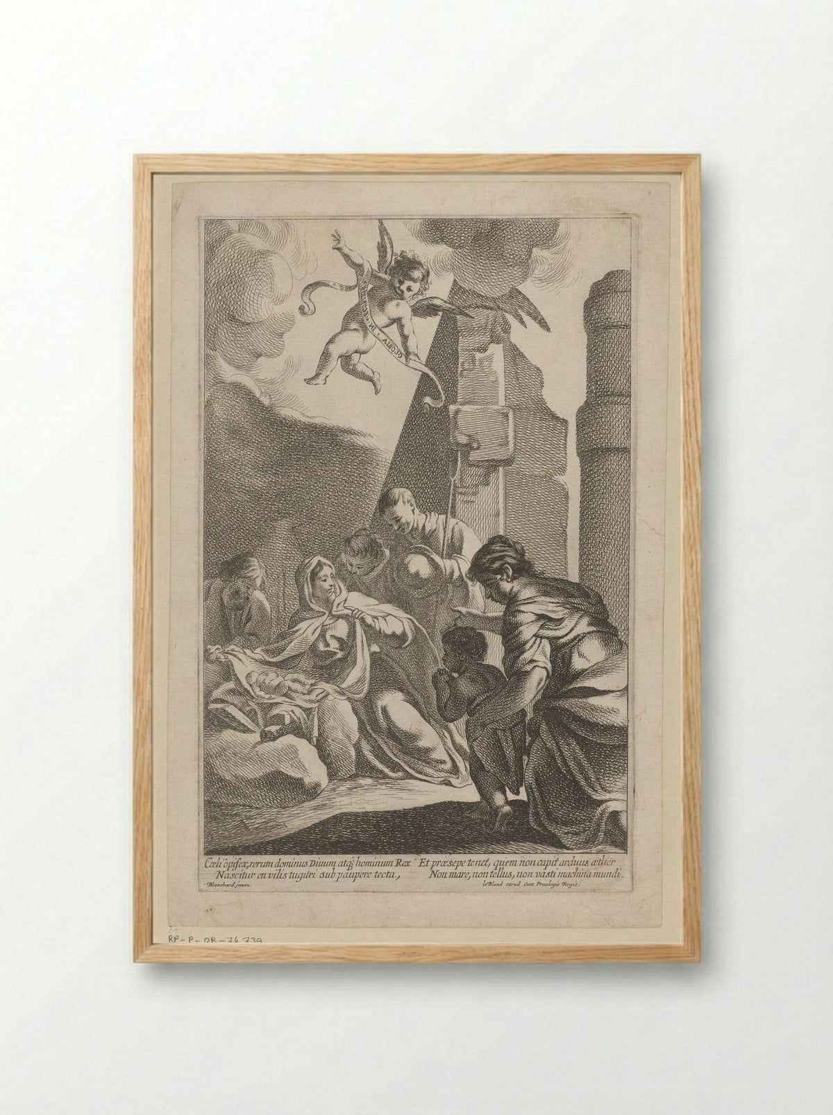 Adoration of the Shepherds - Antoine Garnier - Framed Print Wood