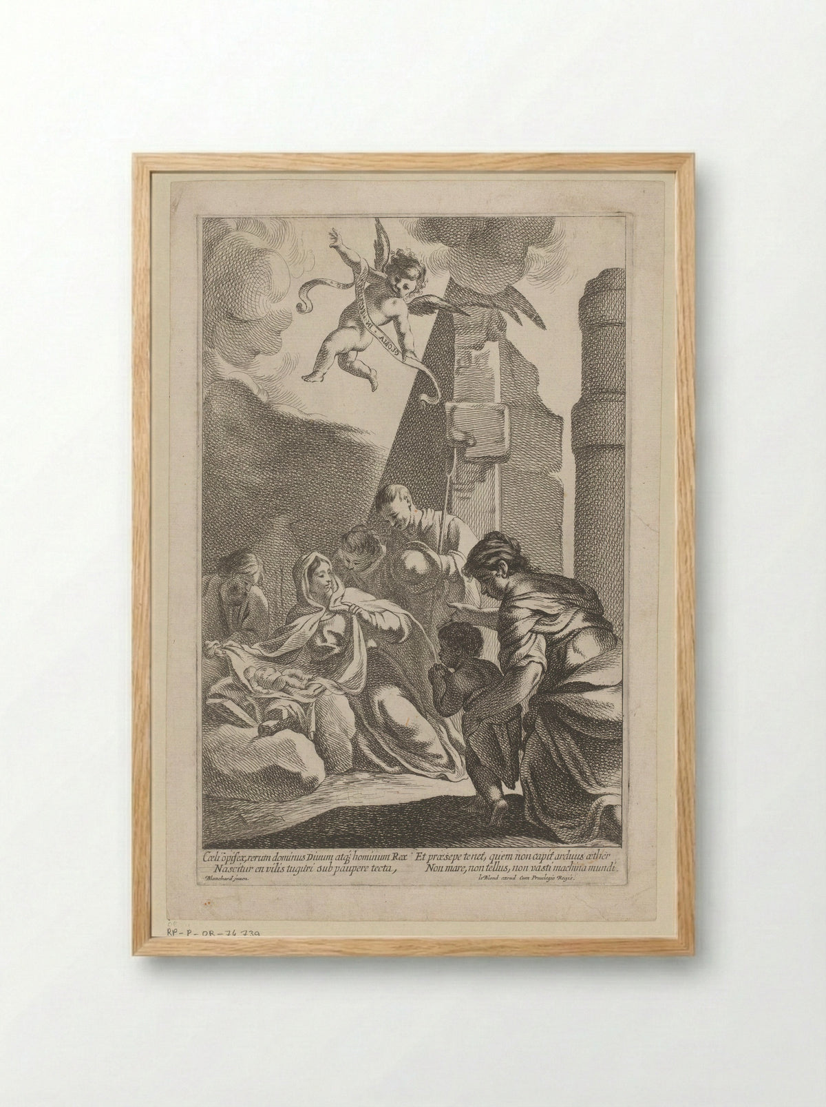 Adoration of the Shepherds - Antoine Garnier - Framed Print Wood