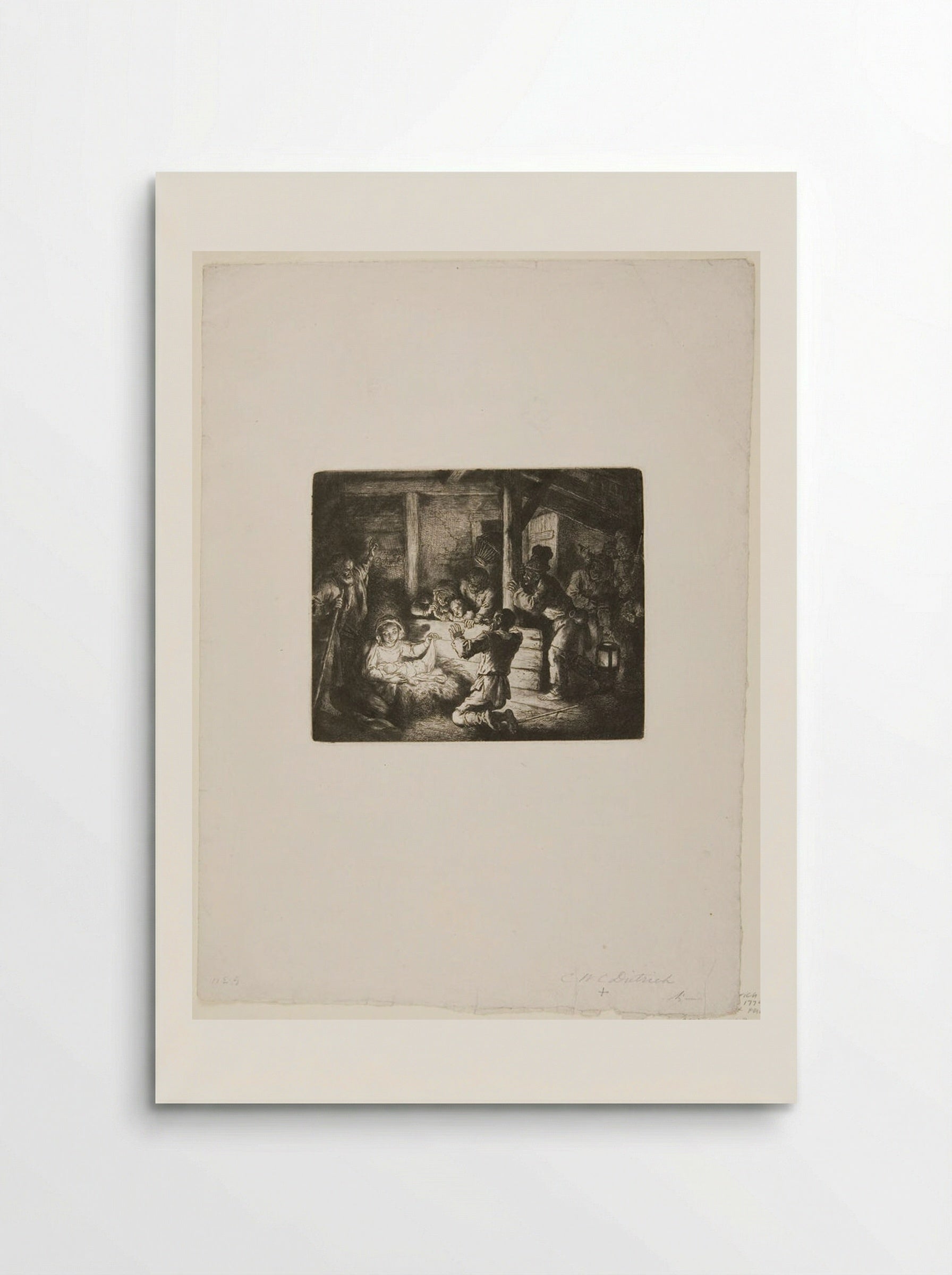 Adoration of the Shepherds - Christian Wilhelm Ernst Dietrich - Poster