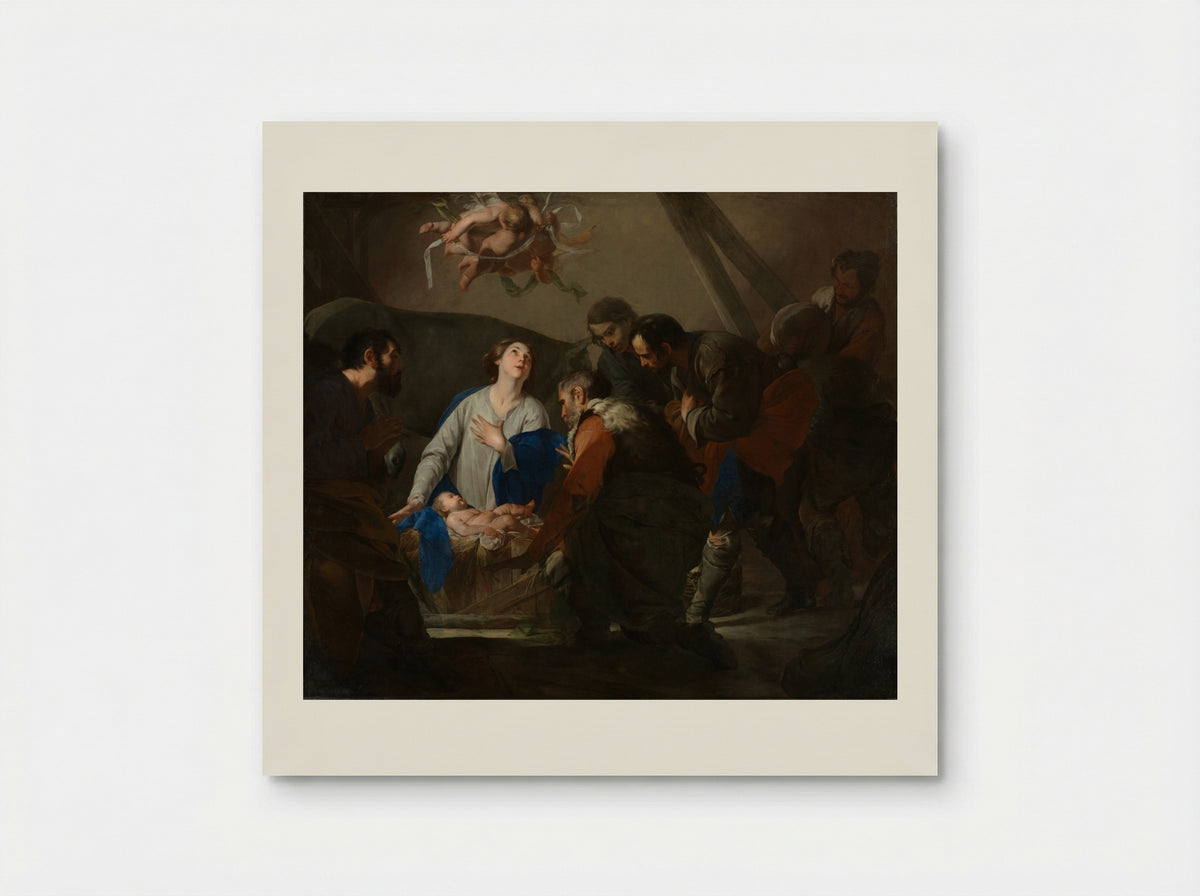 Adoration of the Shepherds - Bernardo Cavallino - Poster