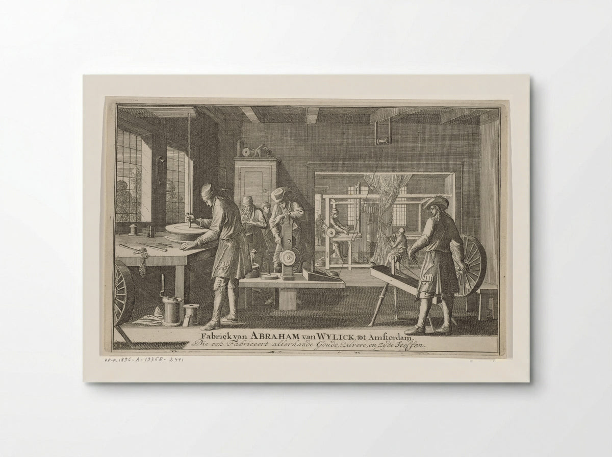 Adreskaart van Abraham van Wylick - Caspar Luyken - Poster