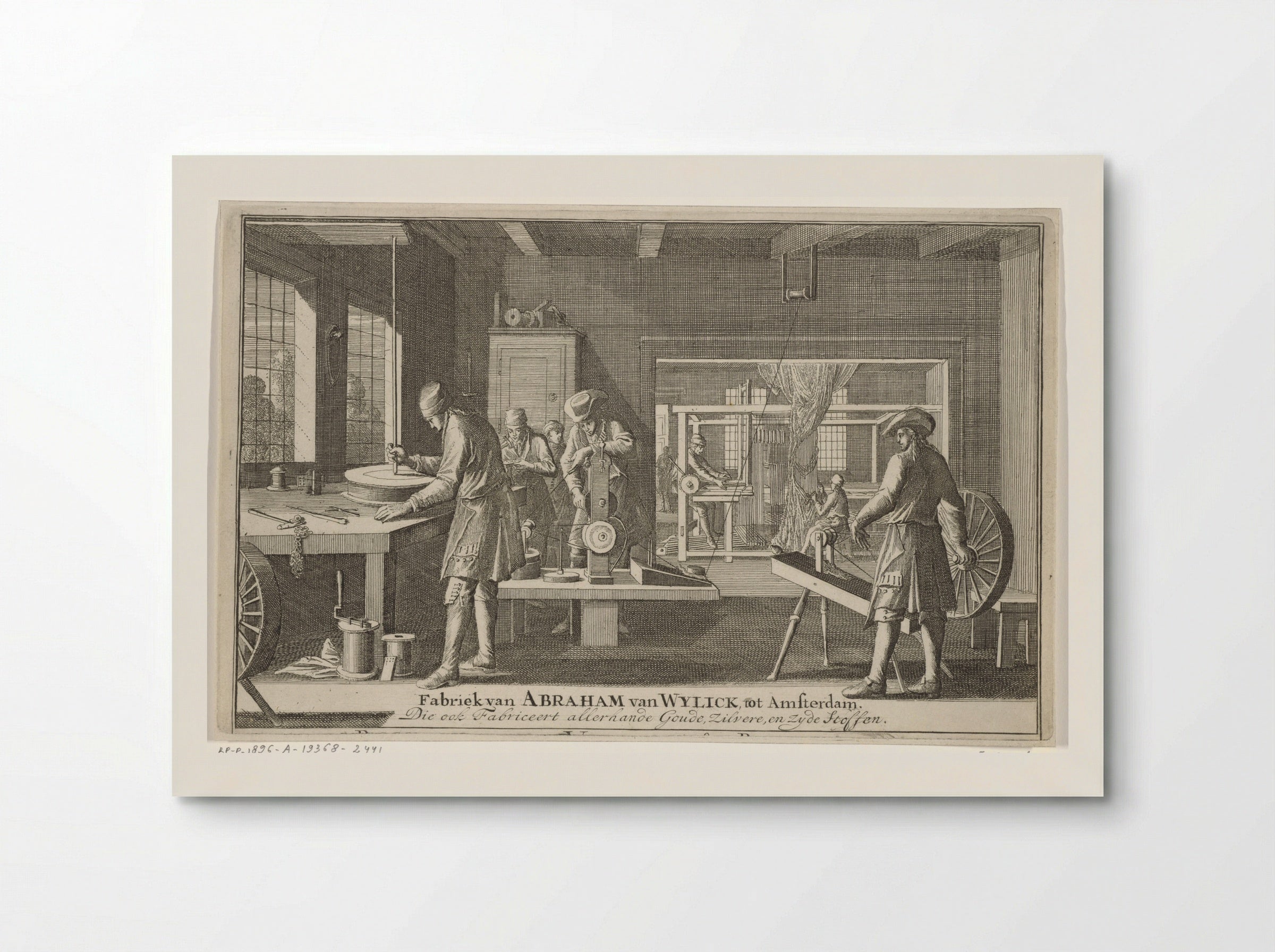 Adreskaart van Abraham van Wylick - Caspar Luyken - Poster