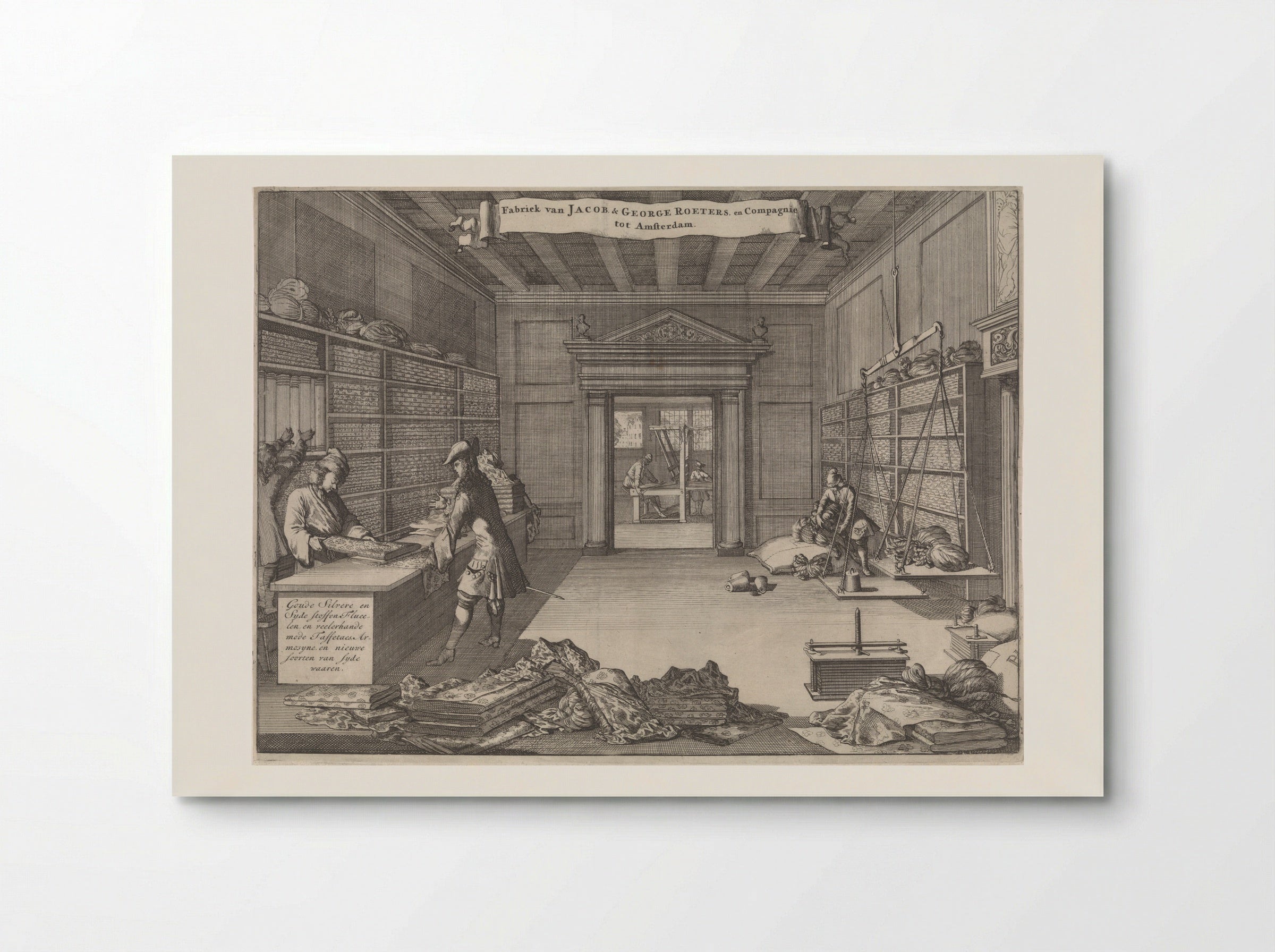 Adreskaart van Jacob & George Roeters en Compagnie te Amsterdam - Caspar Luyken - Poster