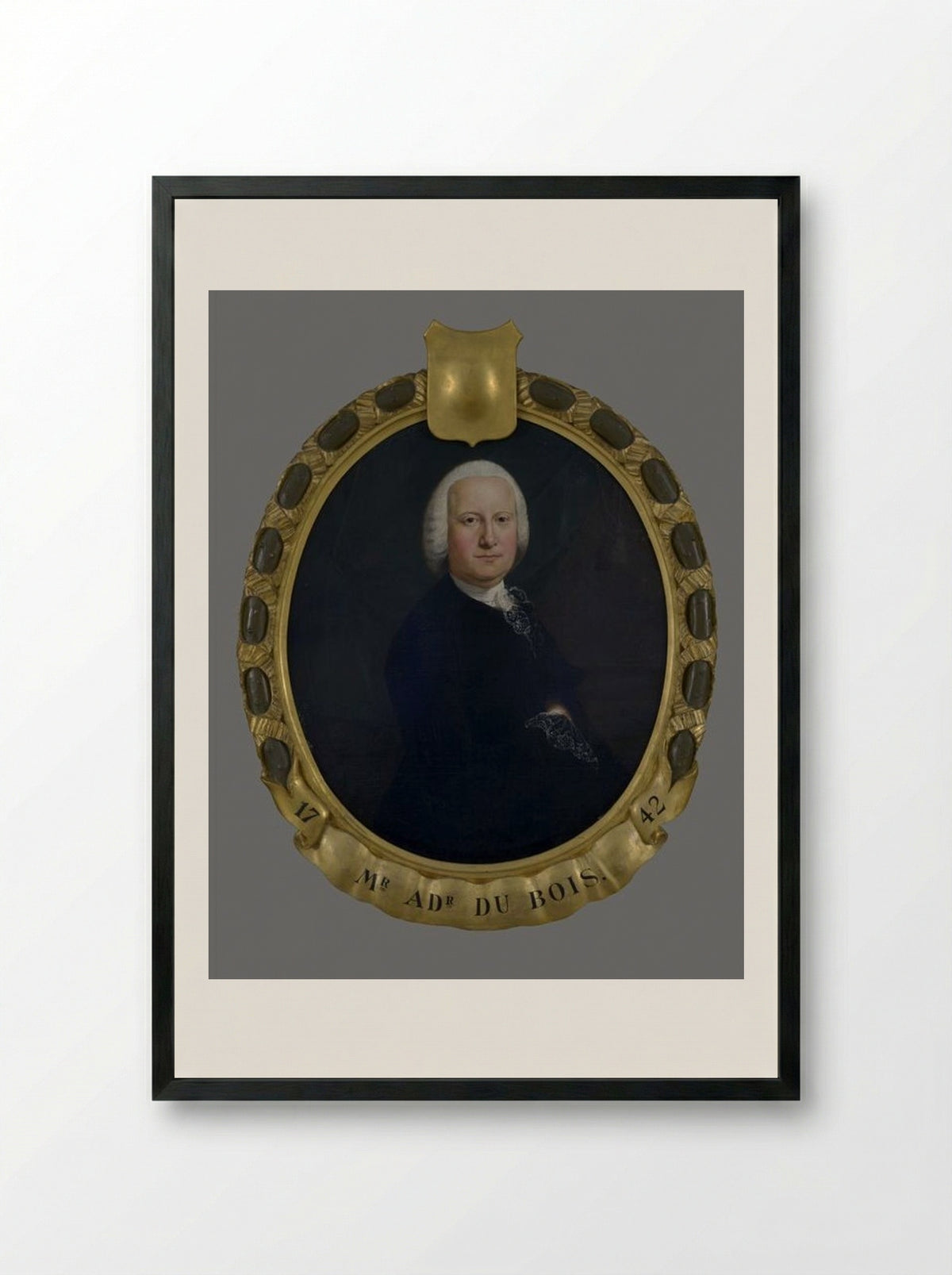 Adriaan du Bois (1713-1774) - Jean Humbert - Framed Print Black