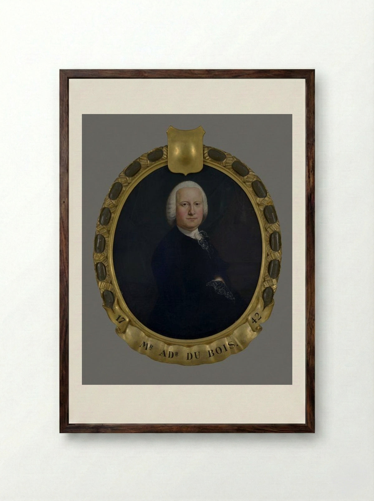 Adriaan du Bois (1713-1774) - Jean Humbert - Framed Print Dark Wood