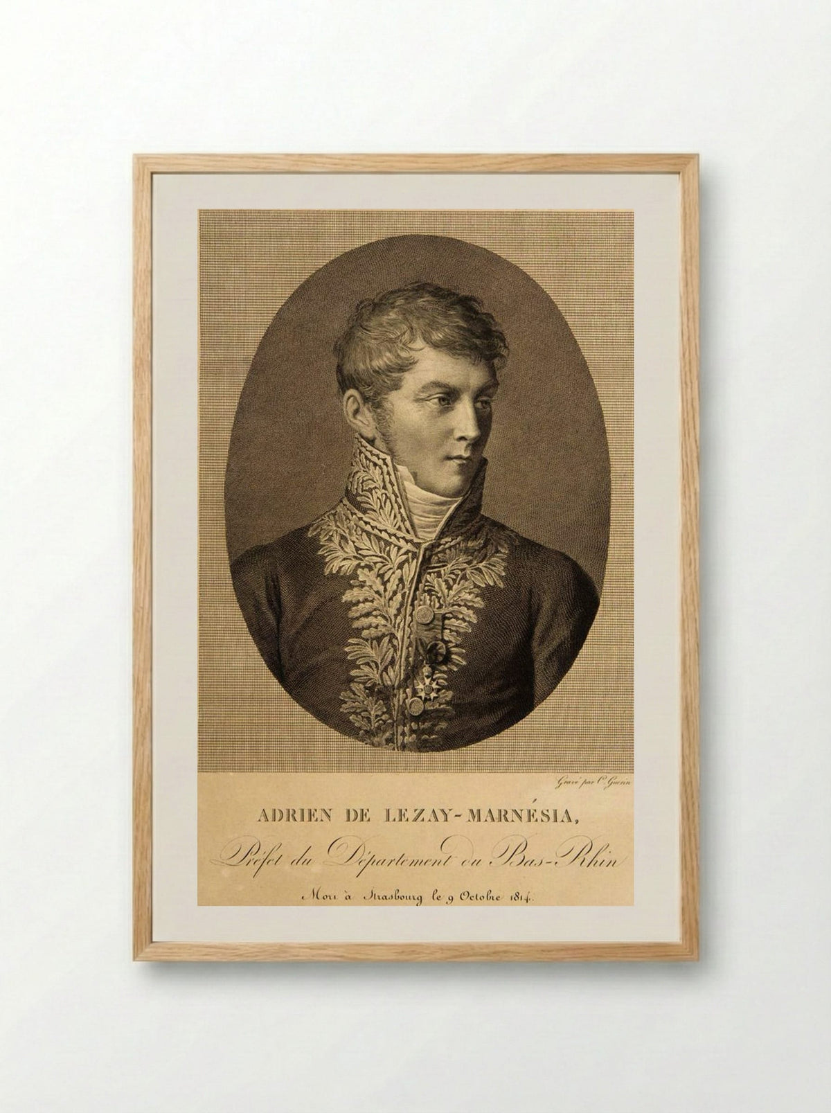 Adrien de Lezay-Marnesia - Christophe Guérin - Framed Print Wood