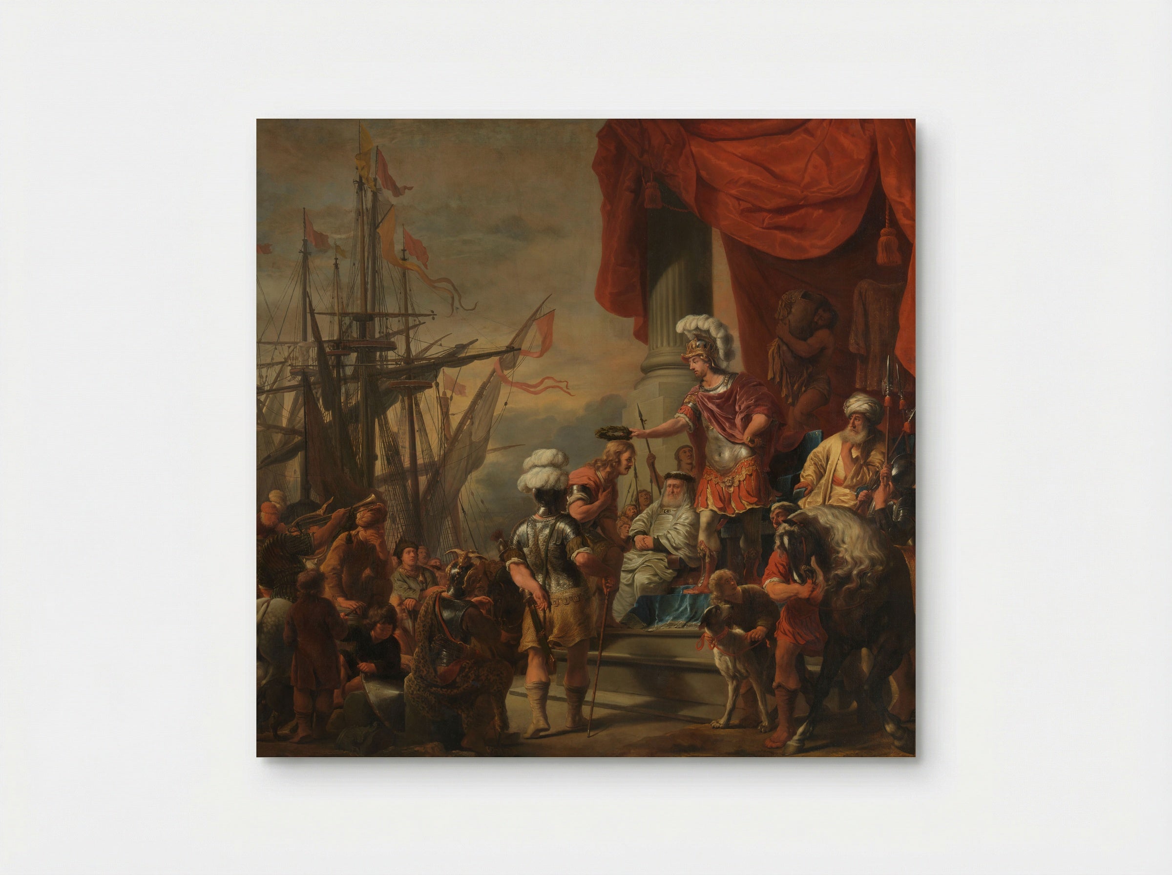 Aeneas Crowning Cloanthus - Ferdinand Bol - Poster