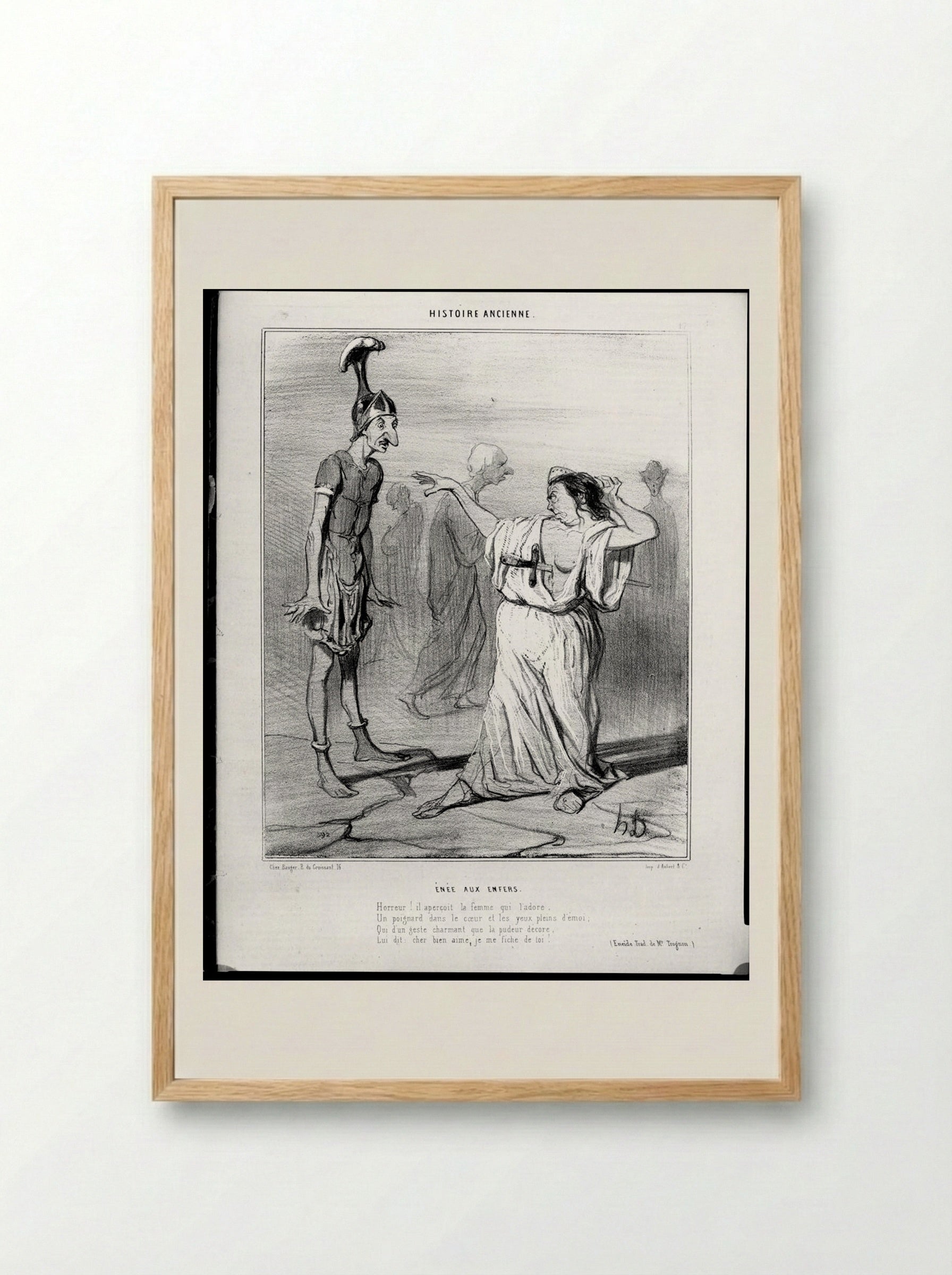 Aeneas in Hell - Honoré-Victorin Daumier - Framed Print Wood
