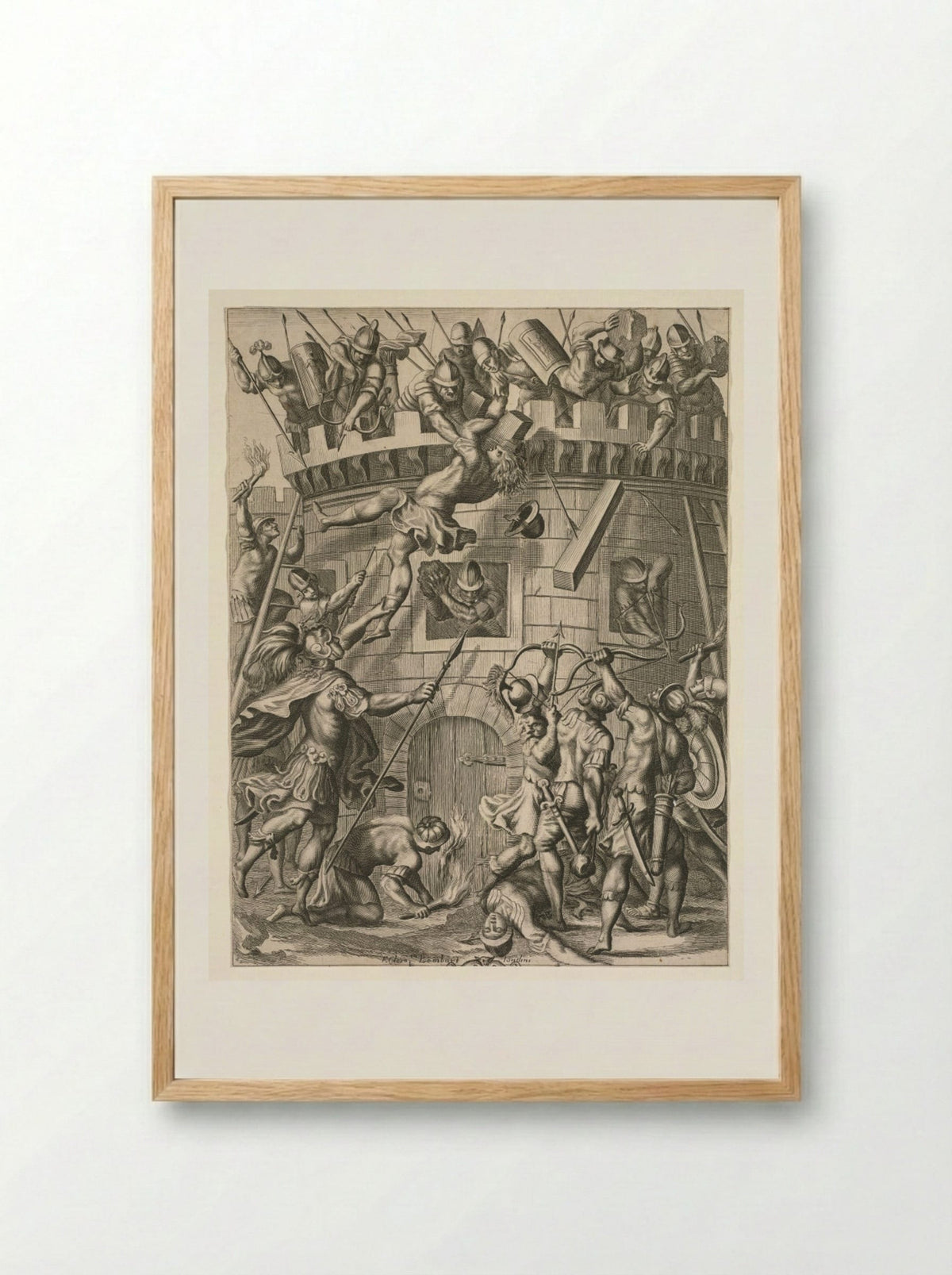 Aeneid (The Siege of a Fortress) - Pierre Lombart - Framed Print Wood
