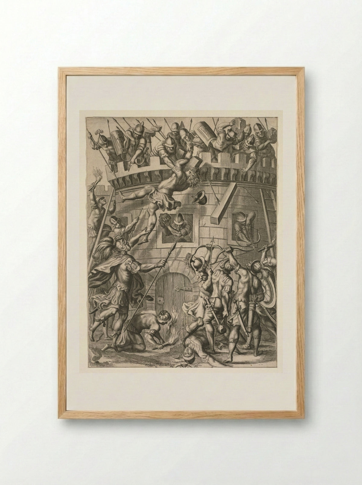 Aeneid (The Siege of a Fortress) - Pierre Lombart - Framed Print Wood
