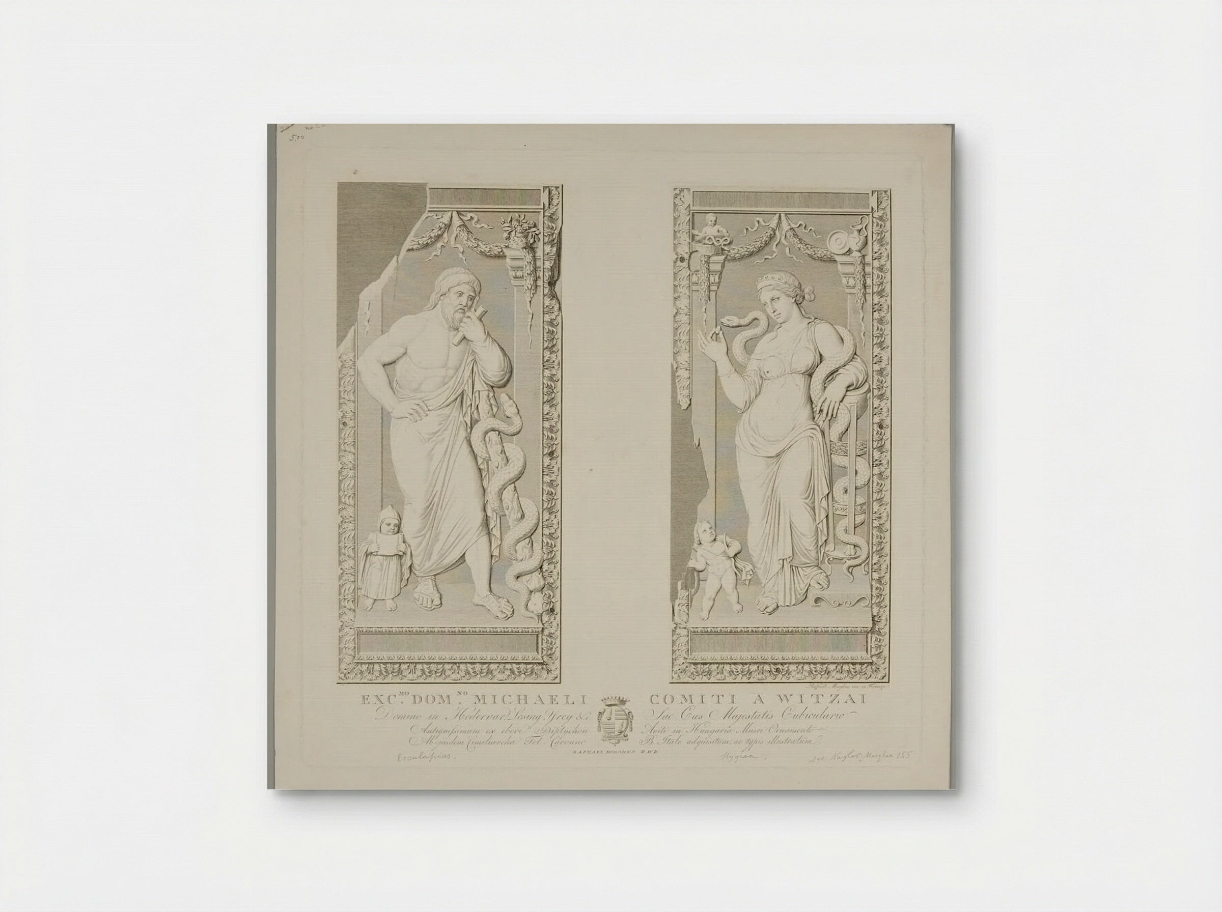 Aesculapius and Hygieia - Raphael Morghen - Poster