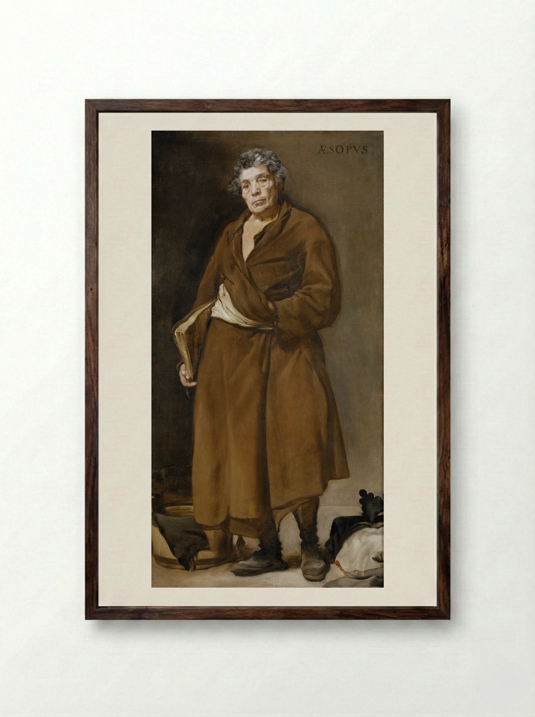 Aesop - Diego Velázquez - Framed Print Dark Wood