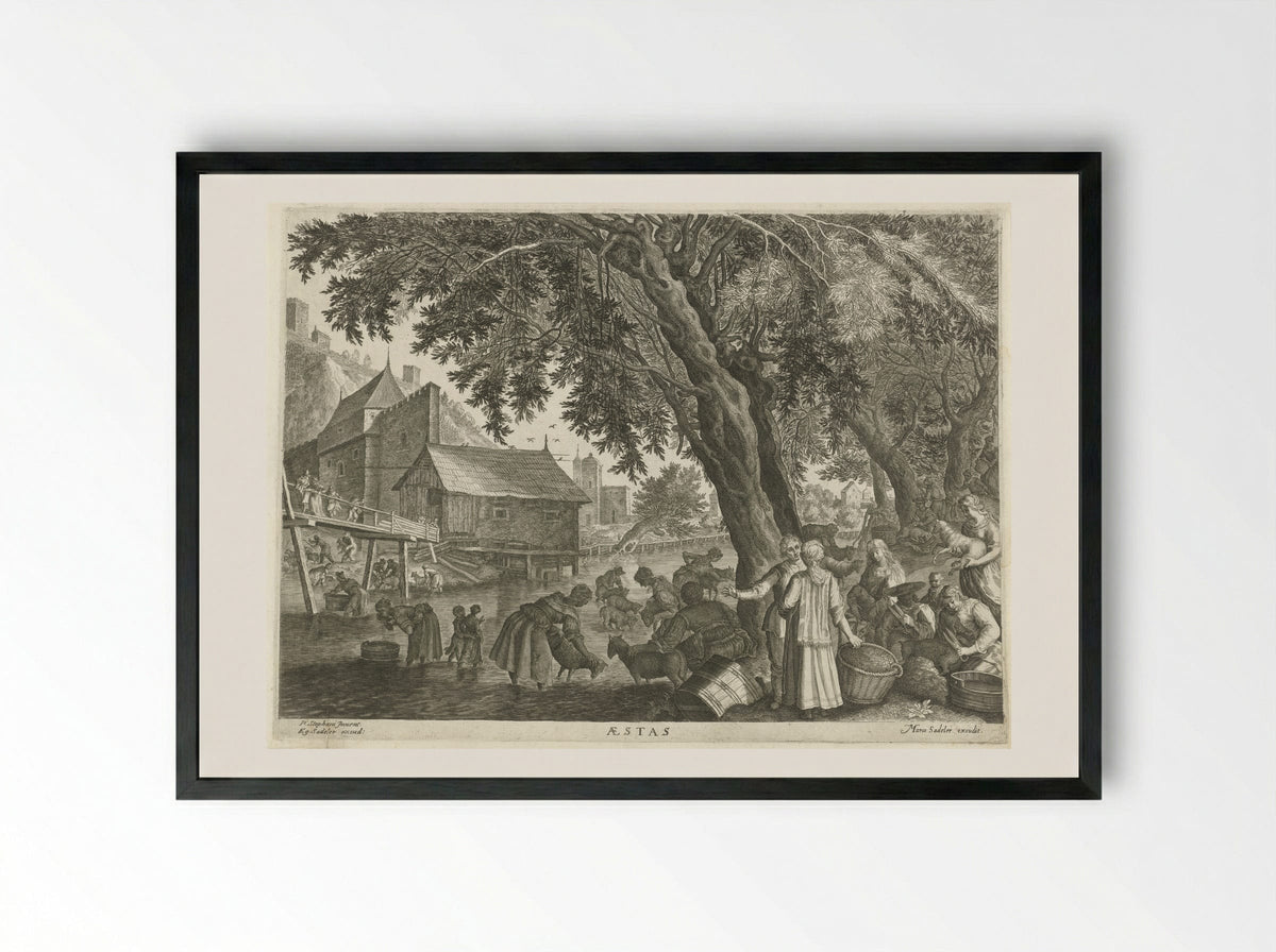 Aestas (Summer) - Aegidius Sadeler (II) - Framed Print Black