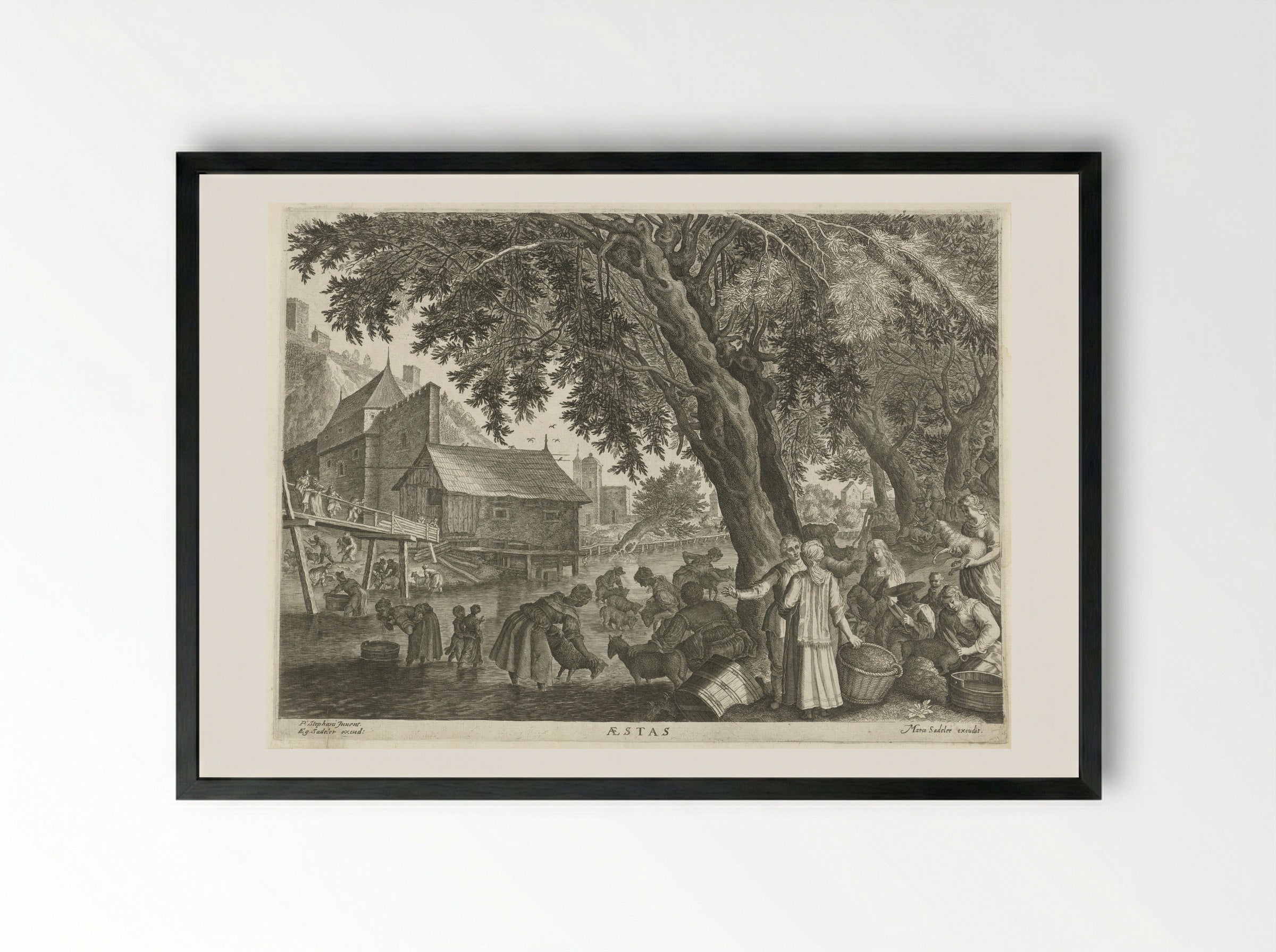 Aestas (Summer) - Aegidius Sadeler (II) - Framed Print Black
