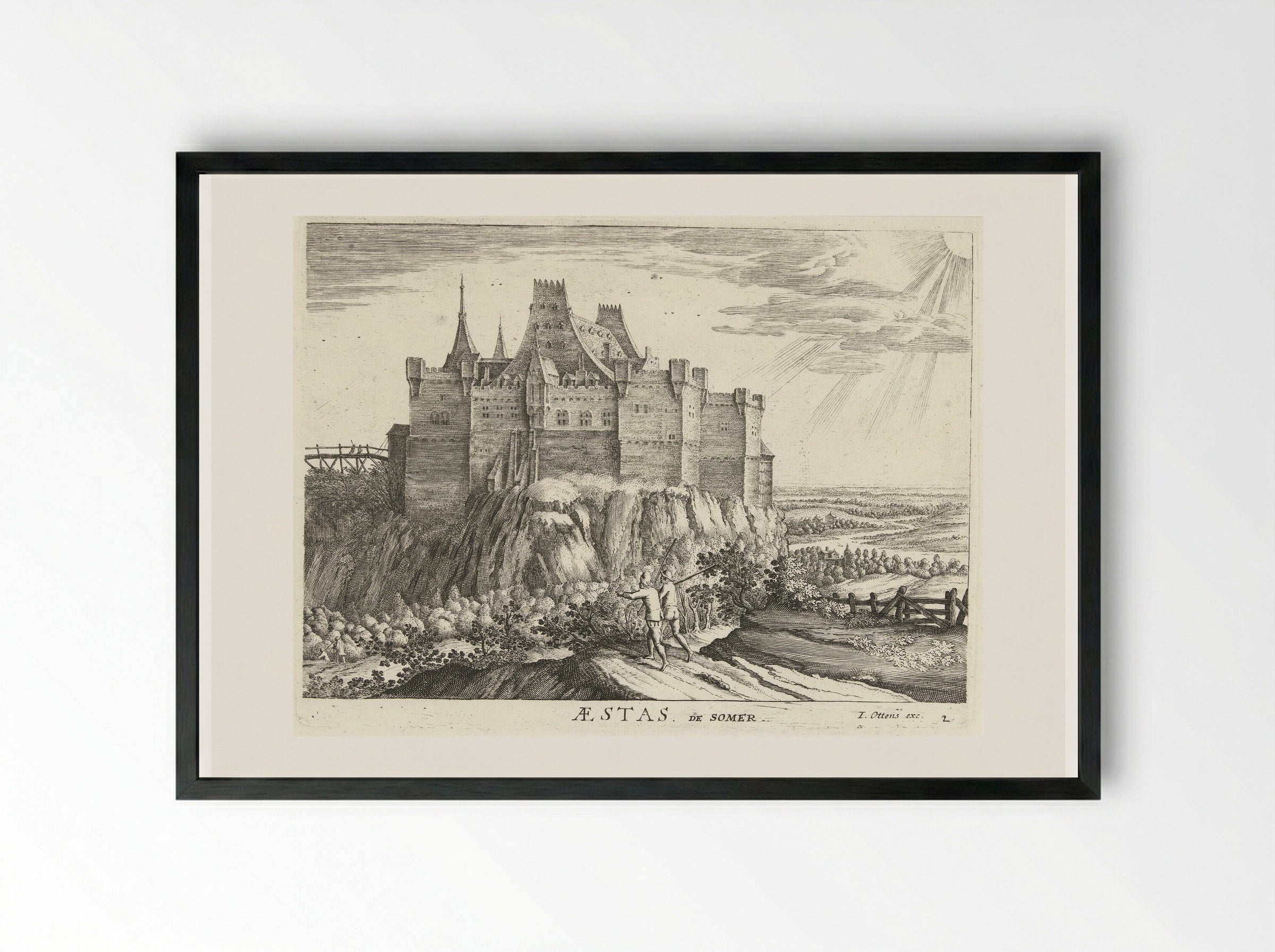 Aestas (Summer) - Hendrick Hondius (I) - Framed Print Black