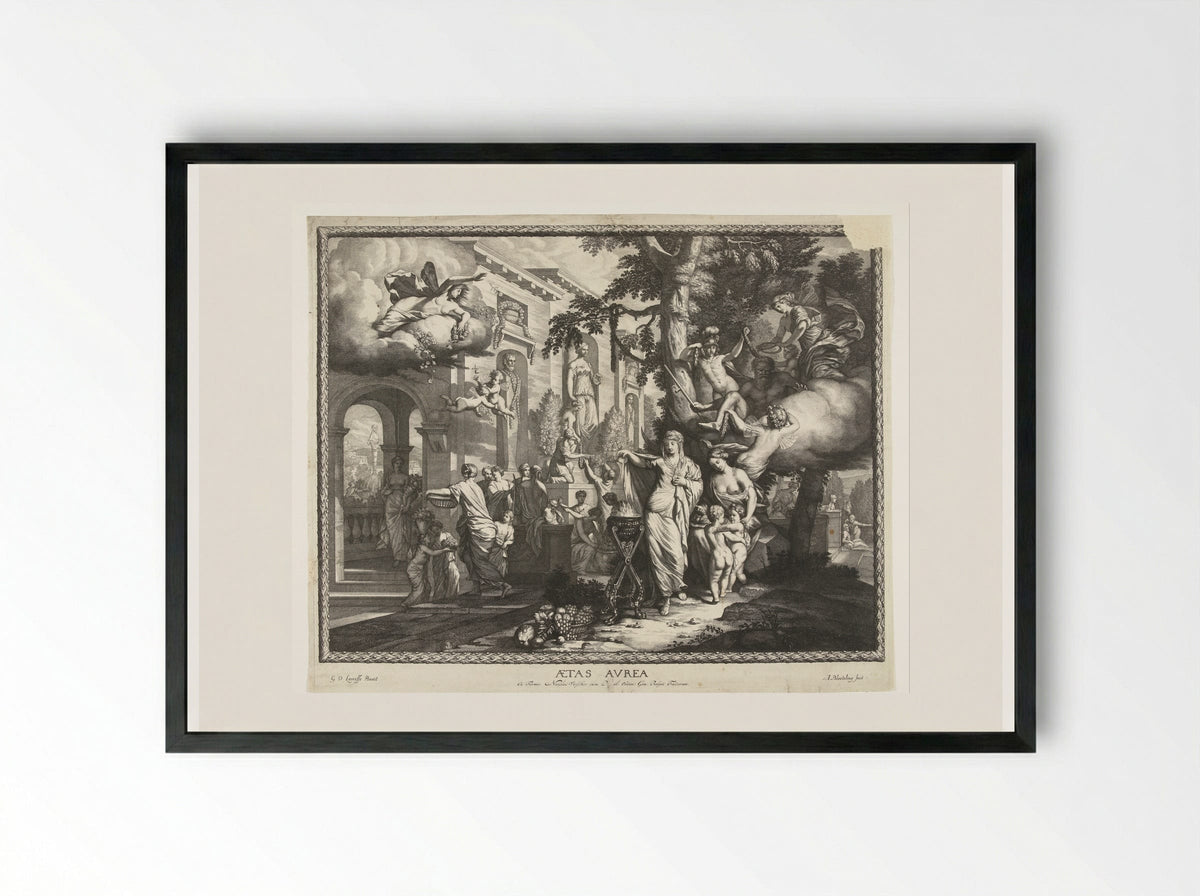 Aetas Aurea (The Golden Age) - Abraham Bloteling - Framed Print Black