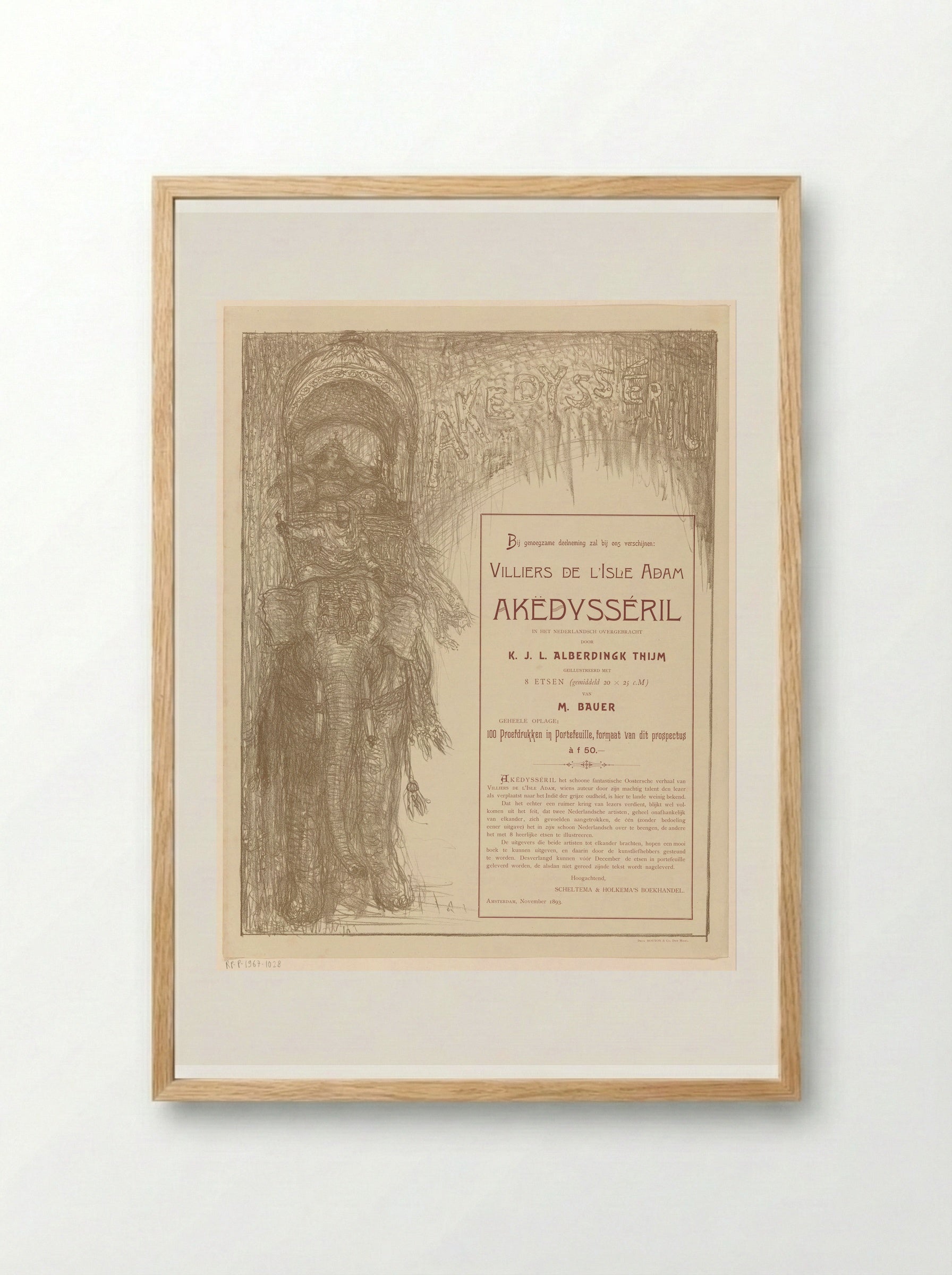 Affiche voor Akëdysséril - Marius Bauer - Framed Print Wood