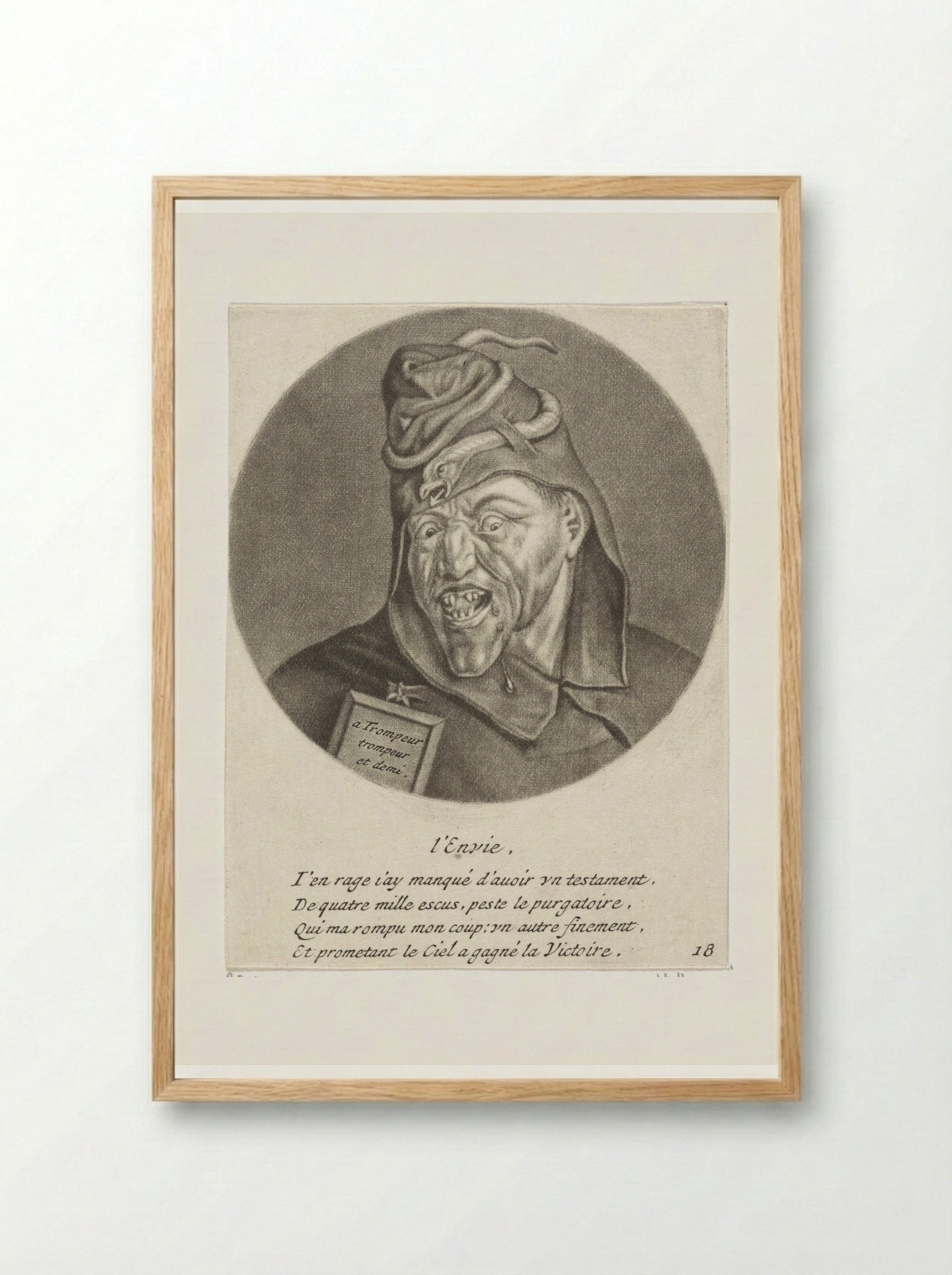 Afgunst (Envy) - Jacob Gole - Framed Print Wood