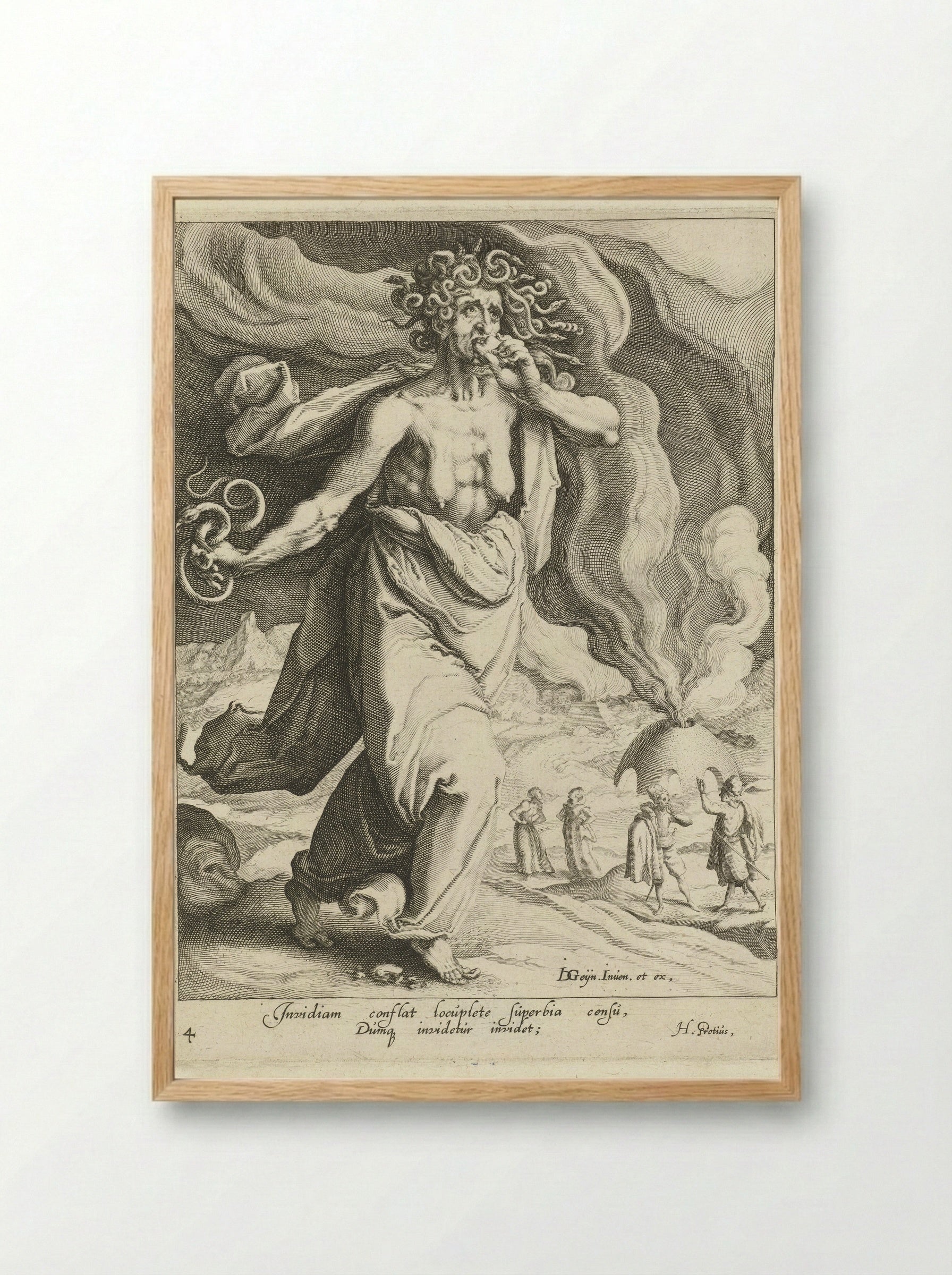 Afgunst (Invidia) - Zacharias Dolendo - Framed Print Wood