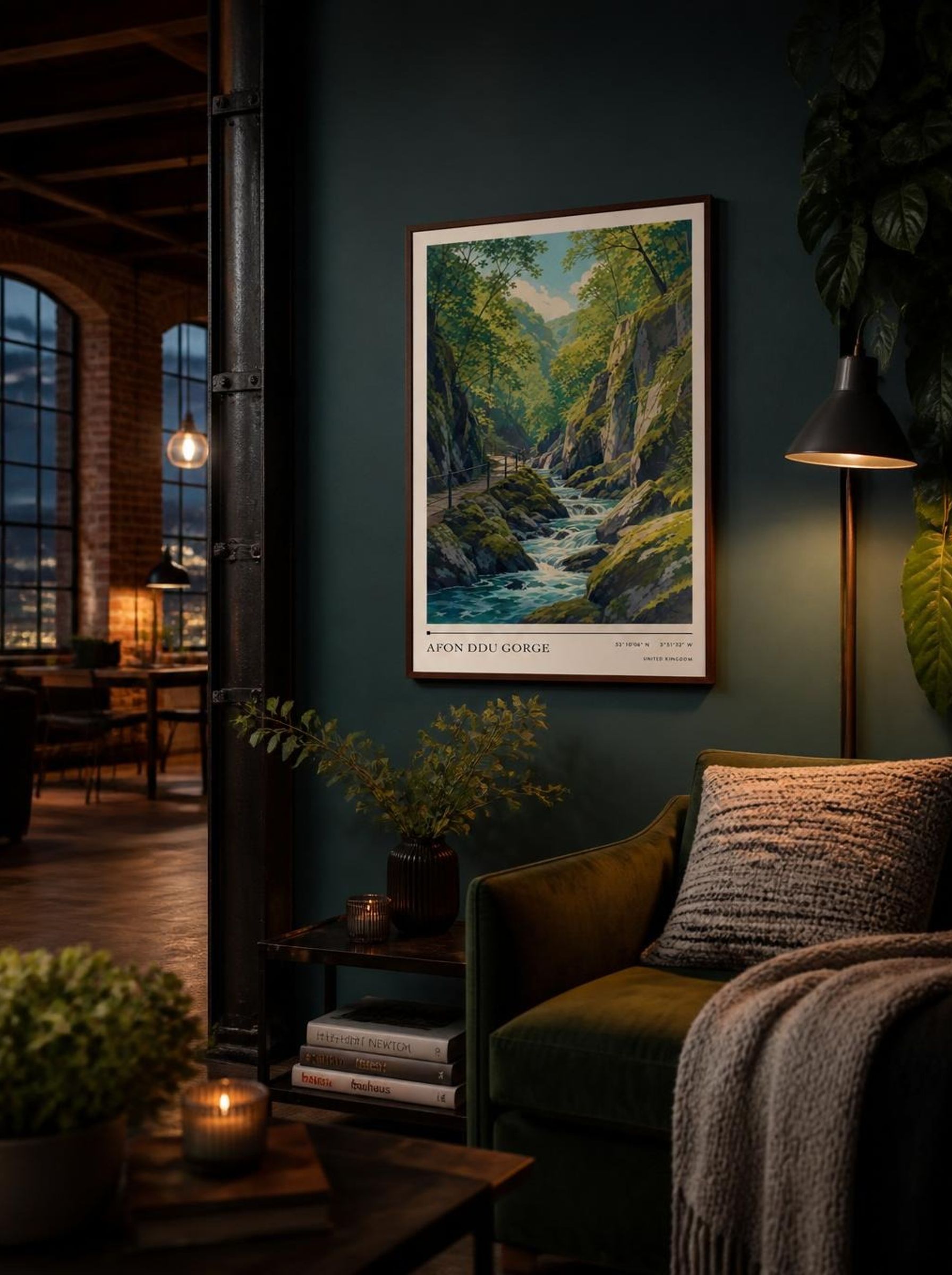 Afon Ddu Gorge United Kingdom Travel Poster - Lifestyle