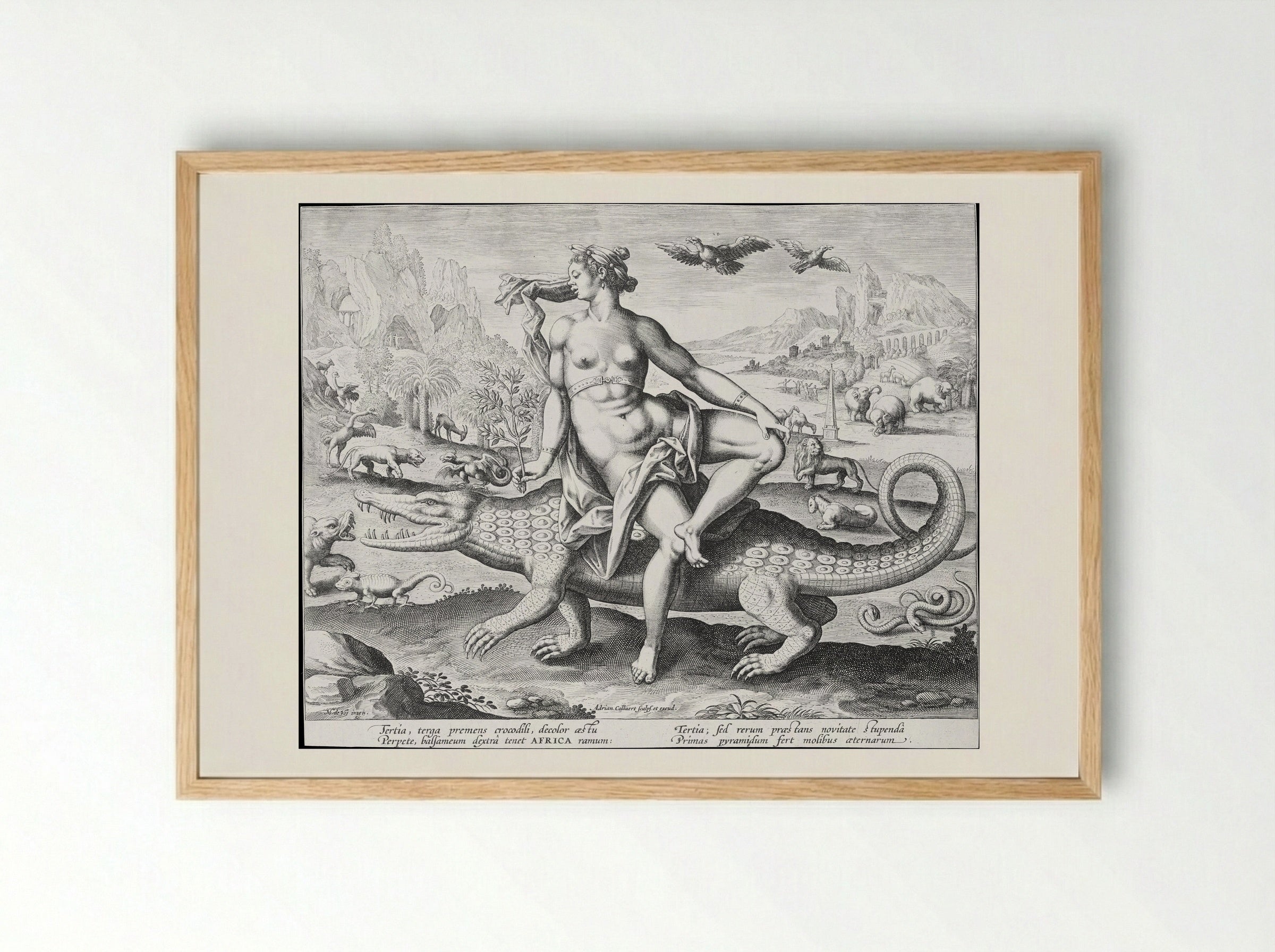 Africa (from the Four Continents series) - Adriaen Collaert - Framed Print Wood