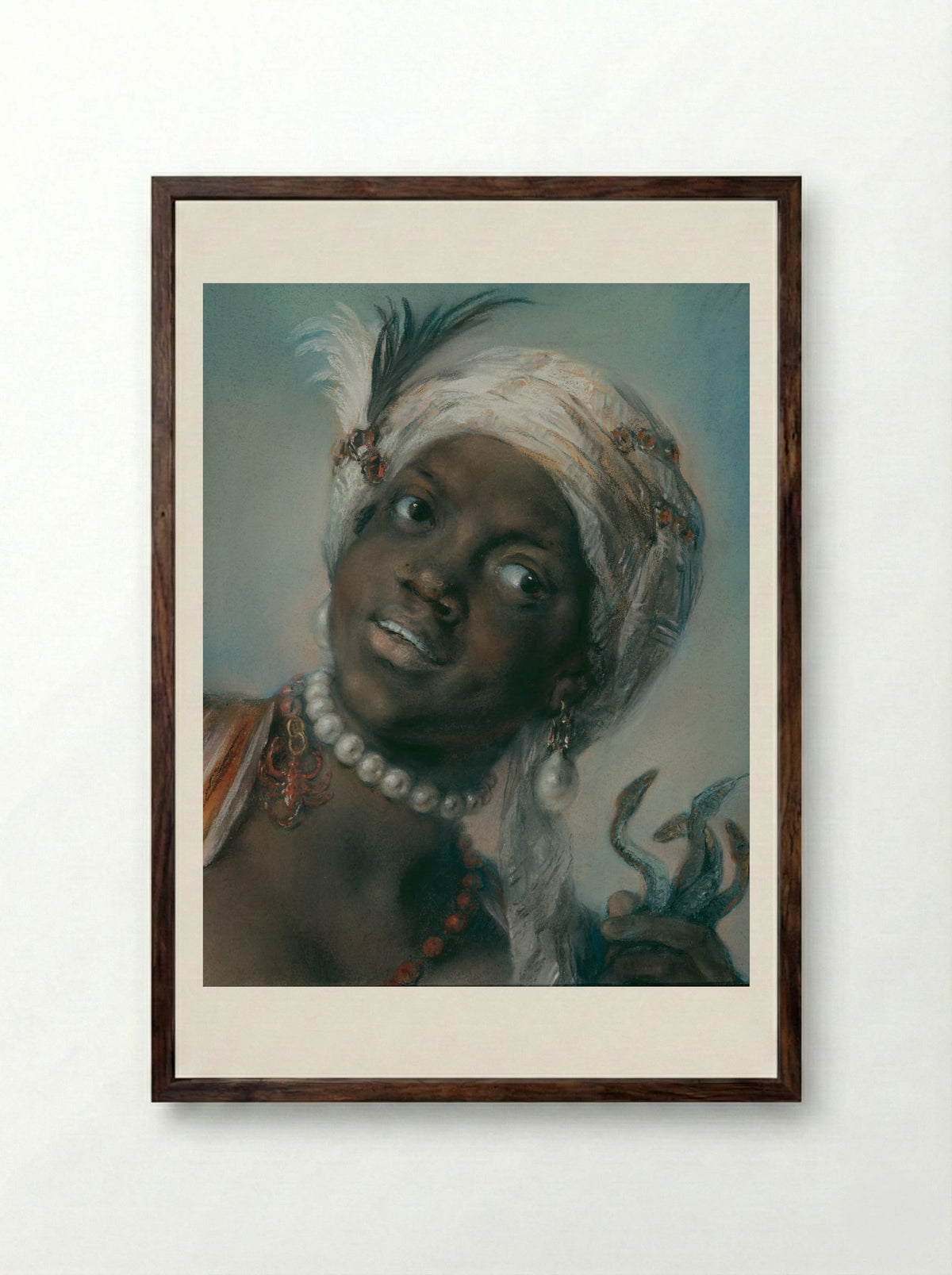 Africa - Rosalba Carriera - Framed Print Dark Wood