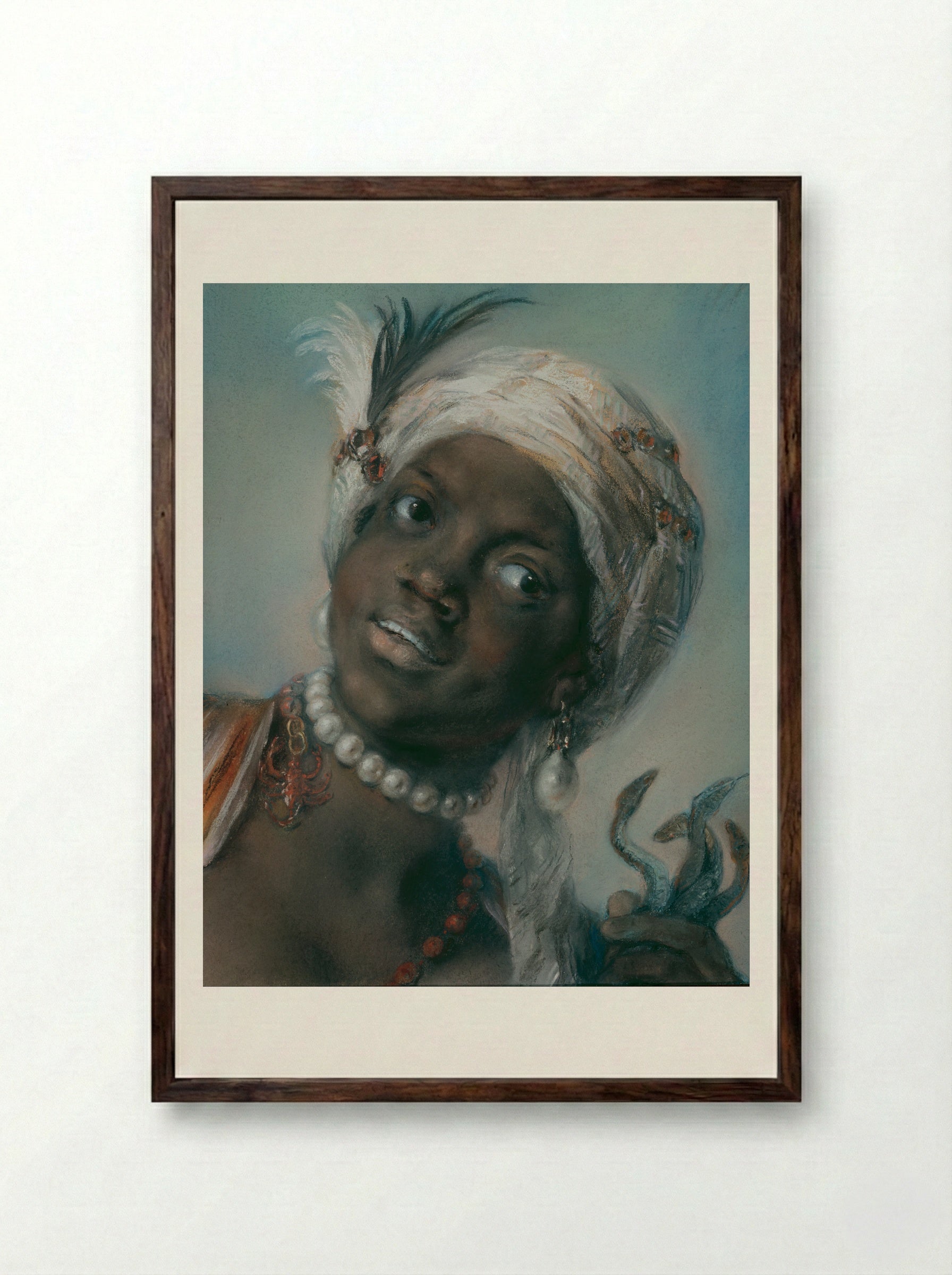 Africa - Rosalba Carriera - Framed Print Dark Wood
