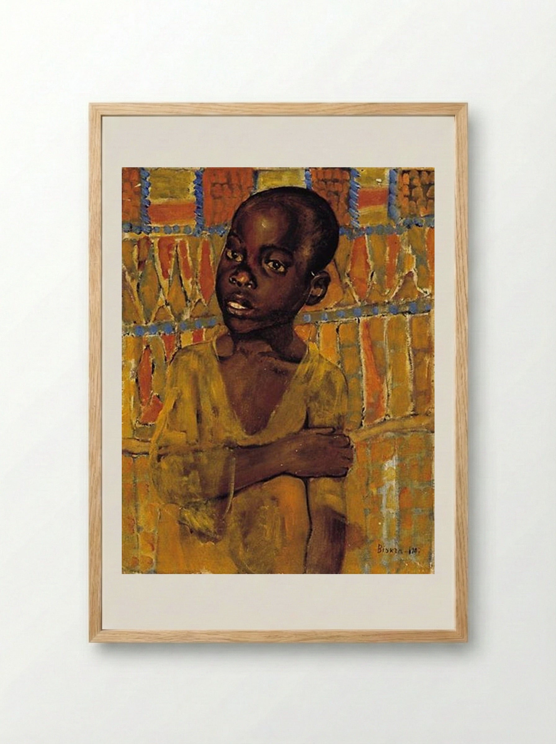 African Boy - Kuzma Petrov-Vodkin - Framed Print Wood