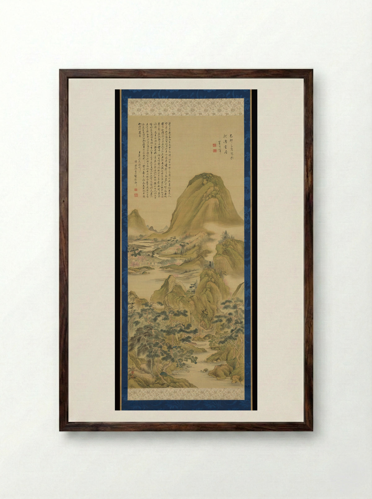 After The Song of Peach Blossom Spring - Aoki Shukuya - Framed Print Dark Wood