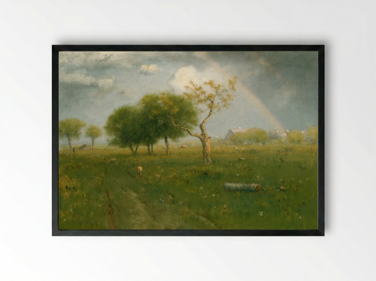 After a Summer Shower - George Inness - Framed Print Black