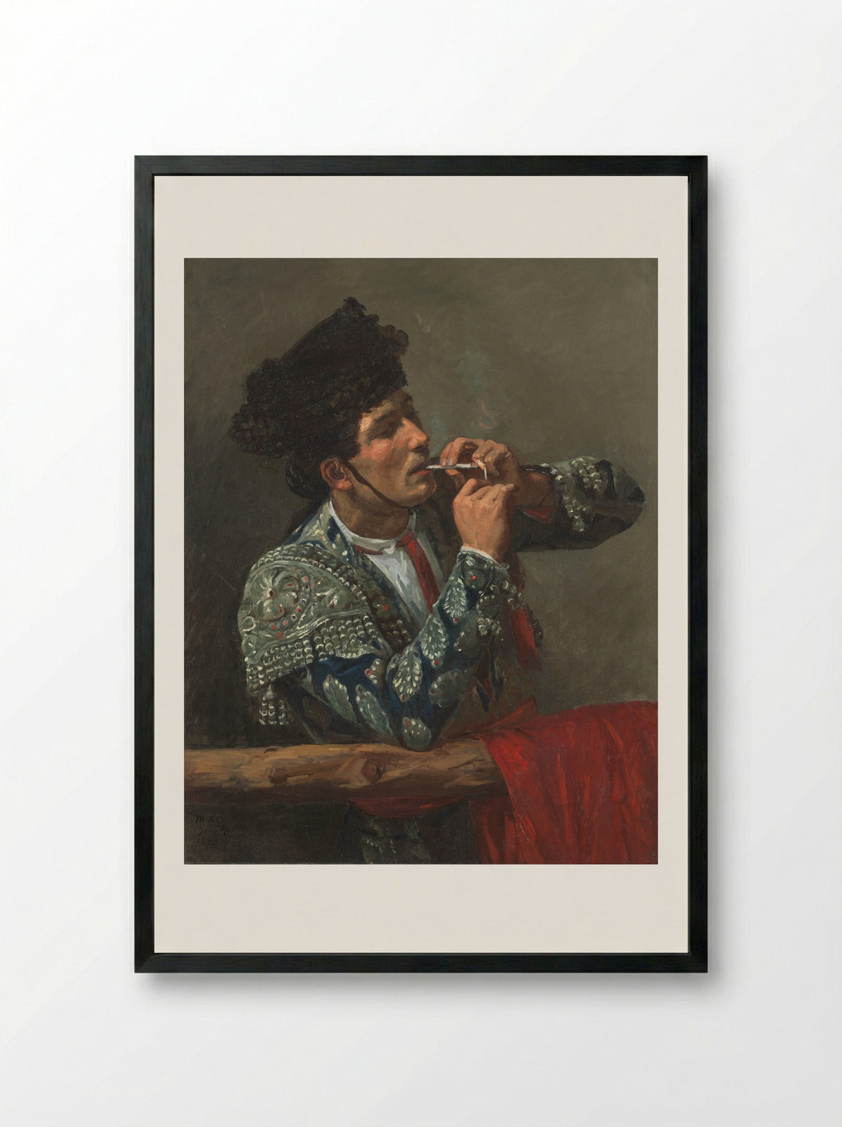 After the Bullfight - Mary Cassatt - Framed Print Black