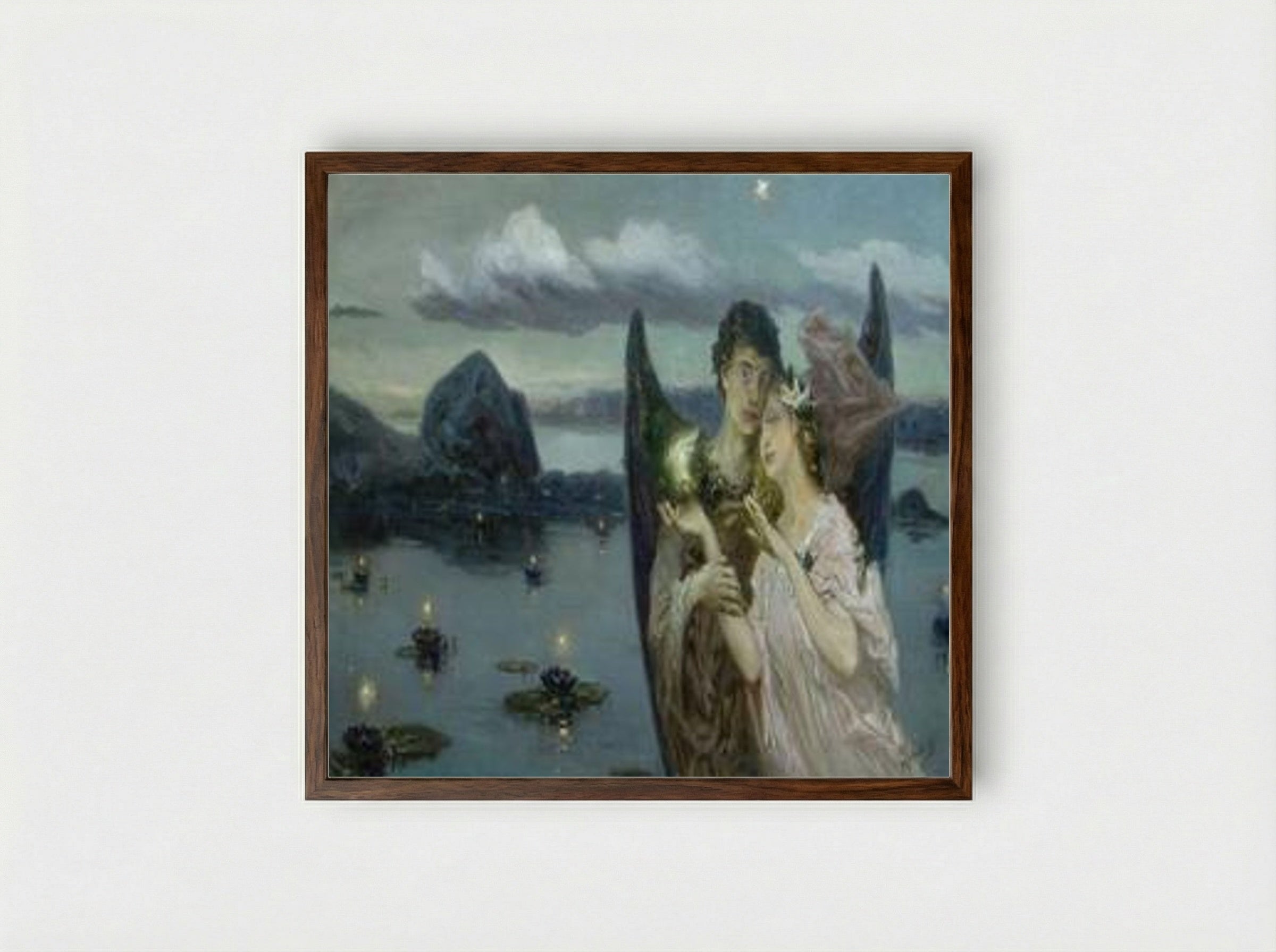 After the Death - Wilhelm Kotarbinski - Framed Print Dark Wood