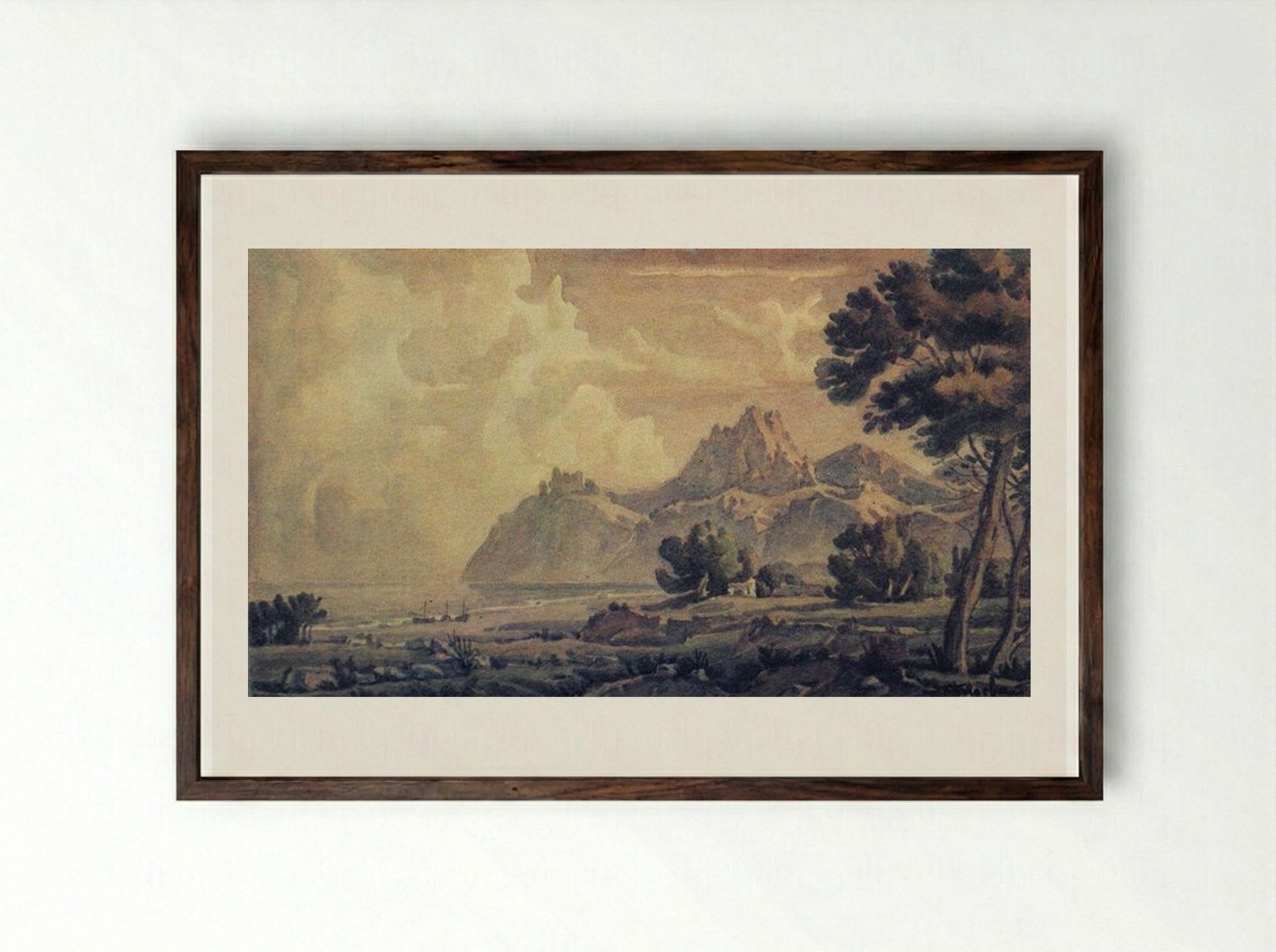 After the Rain - Konstantin Bogaevsky - Framed Print Dark Wood