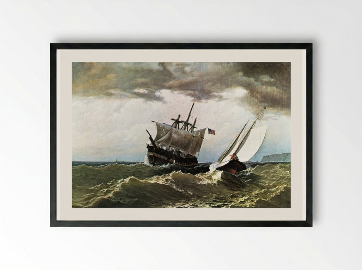After the Storm - William Bradford - Framed Print Black