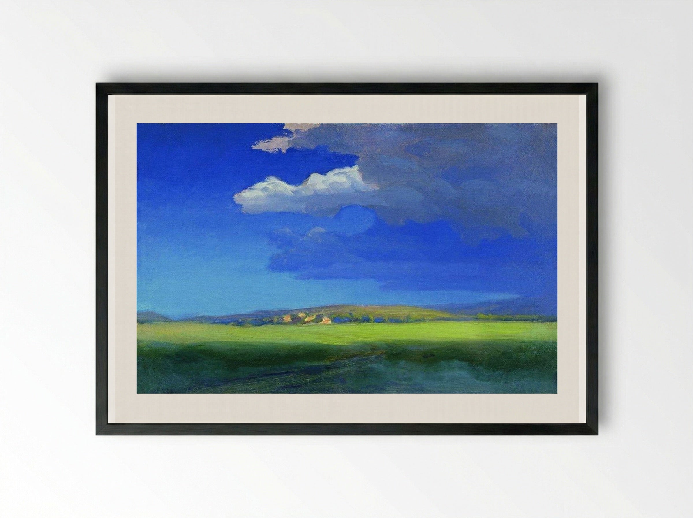 After the Thunderstorm - Arkhip Kuindzhi - Framed Print Black