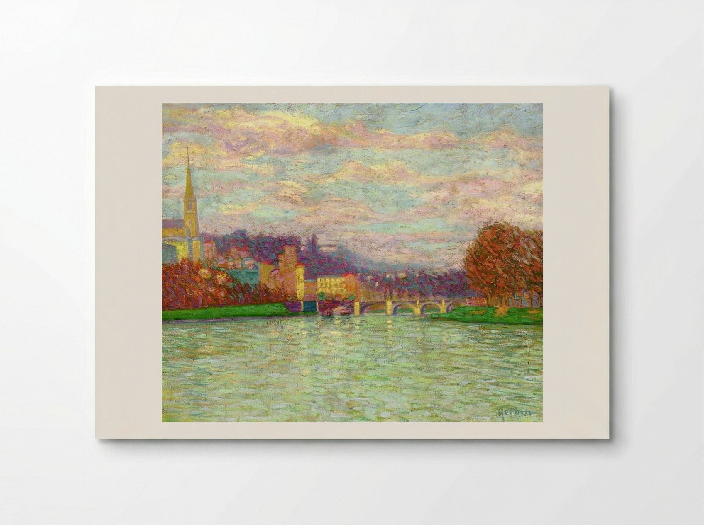 After the rain at la Roche Guyon - Auguste Herbin - Poster