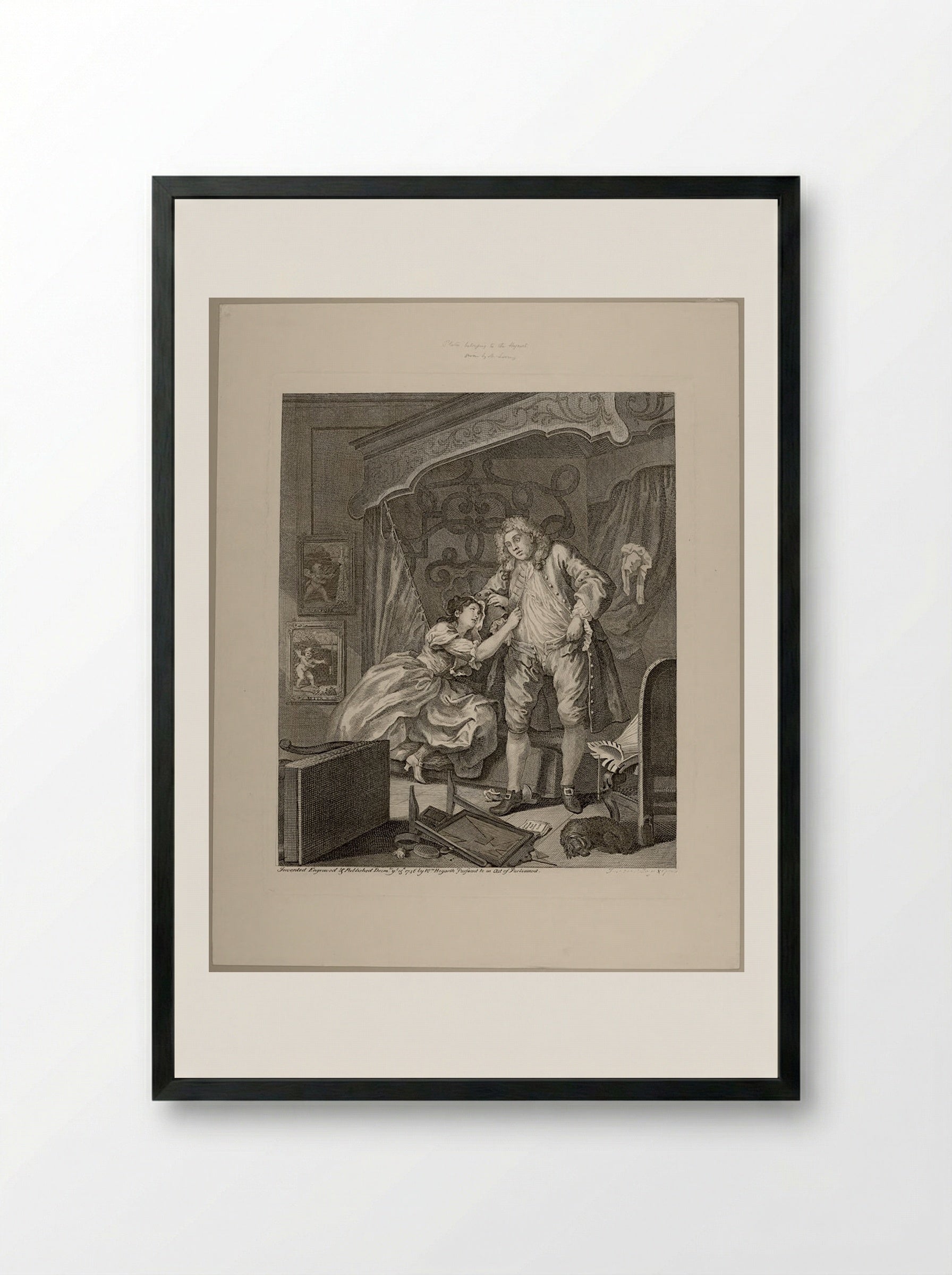 After - William Hogarth - Framed Print Black