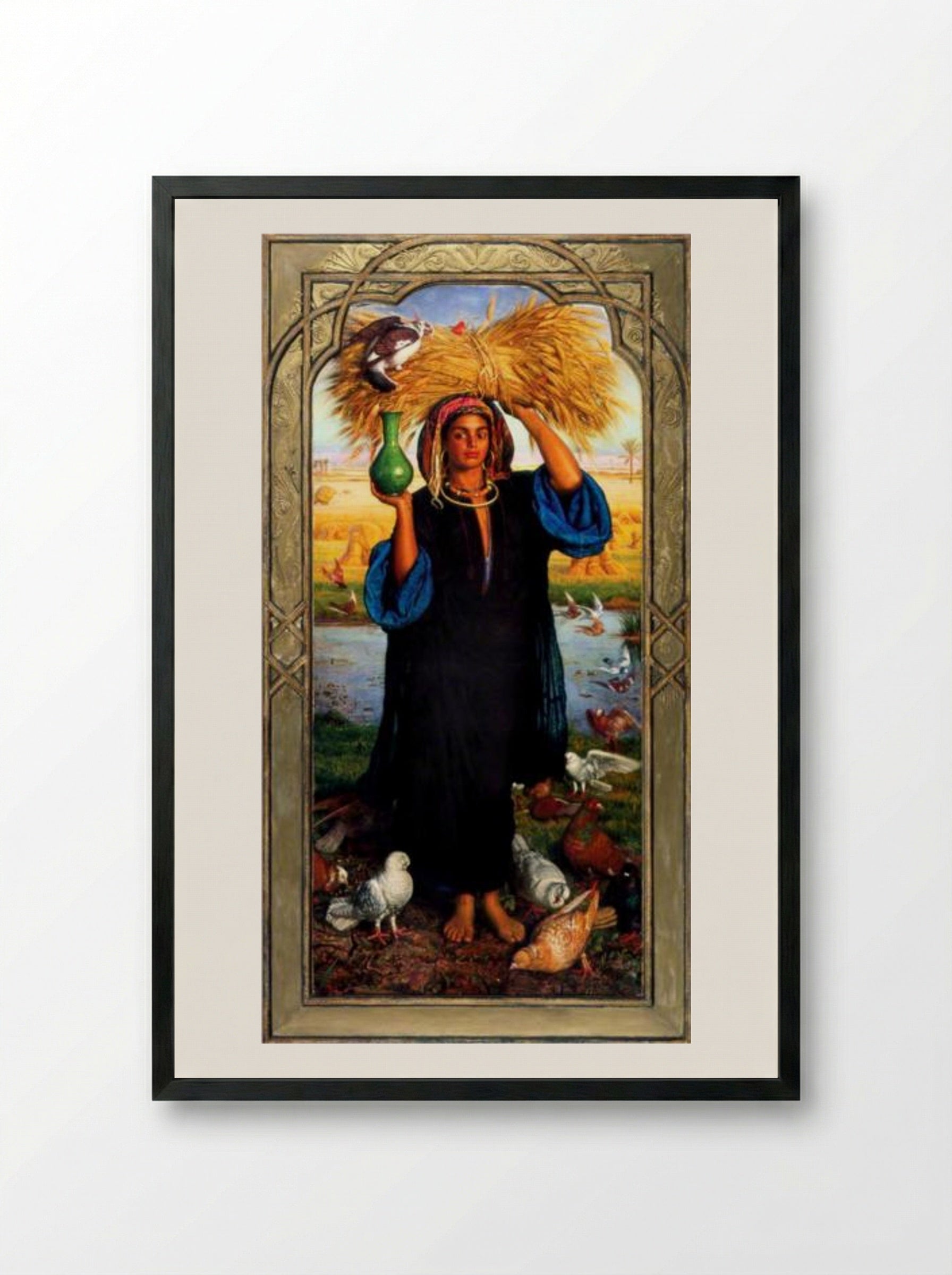 Afterglow in Egypt - William Holman Hunt - Framed Print Black