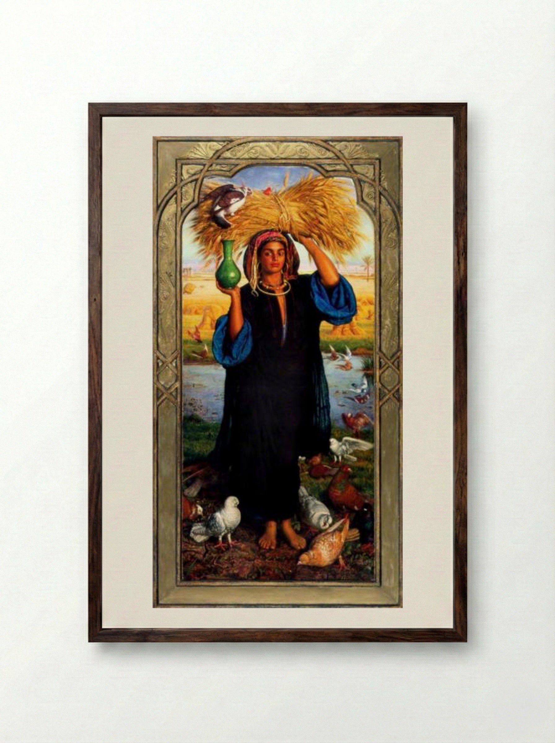 Afterglow in Egypt - William Holman Hunt - Framed Print Dark Wood