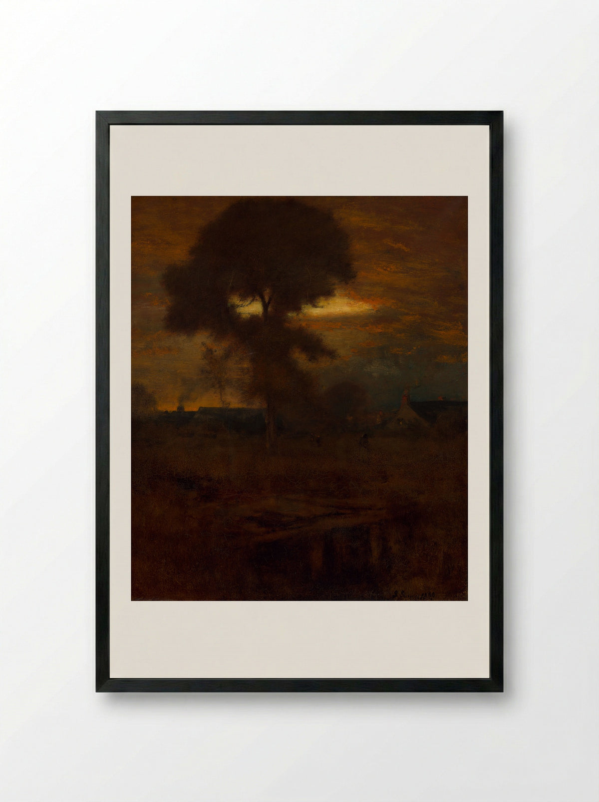 Afterglow - George Inness - Framed Print Black