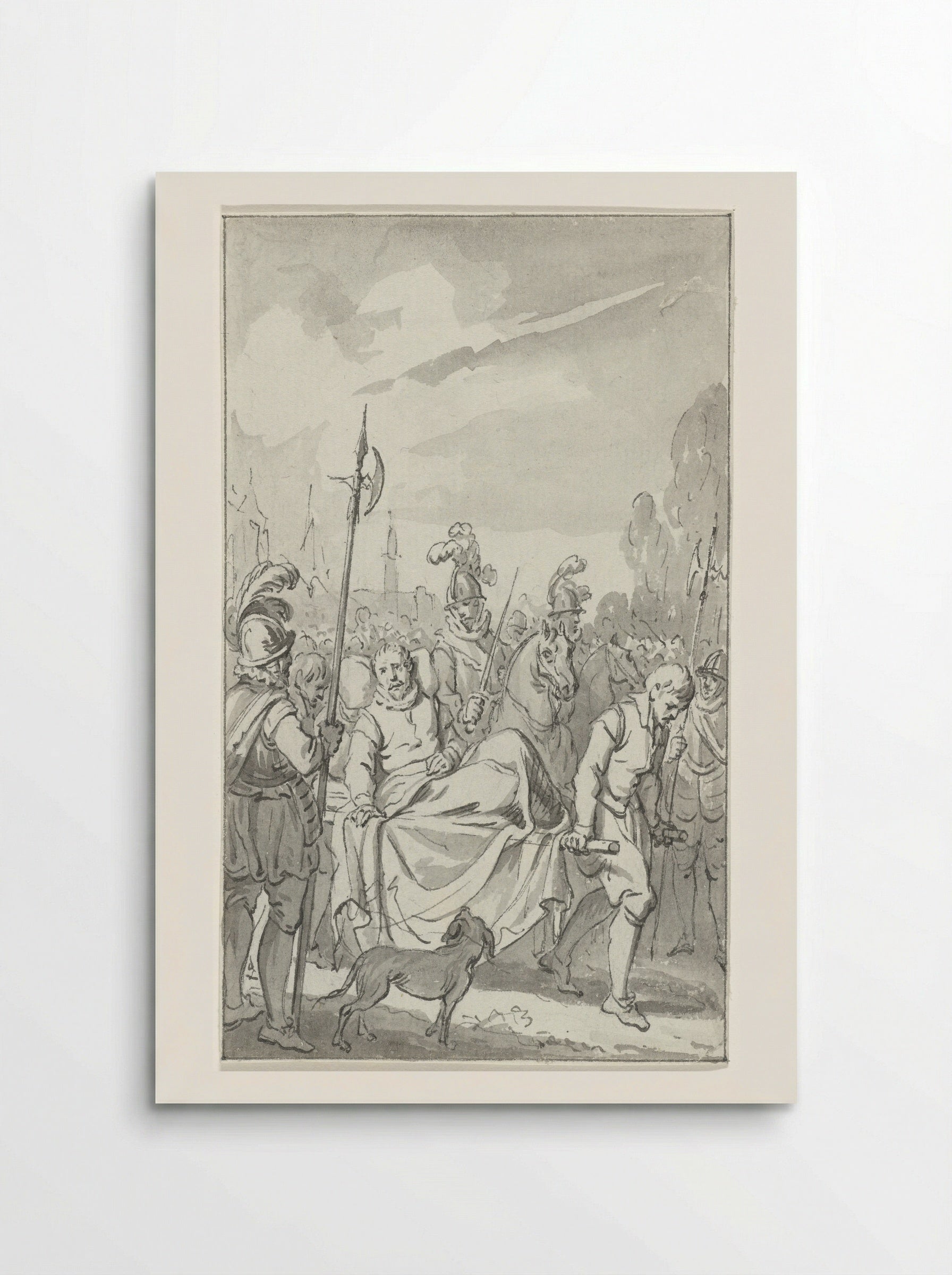 Aftocht van Lodewijk van Nassau uit Bergen op een draagbaar, 6 september 1572 - Jacobus Buys - Poster