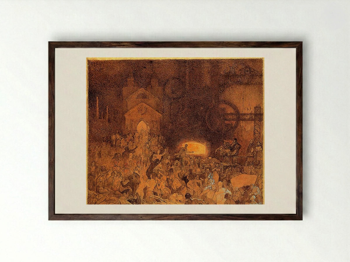 Age of Reason - Alphonse Mucha - Framed Print Dark Wood