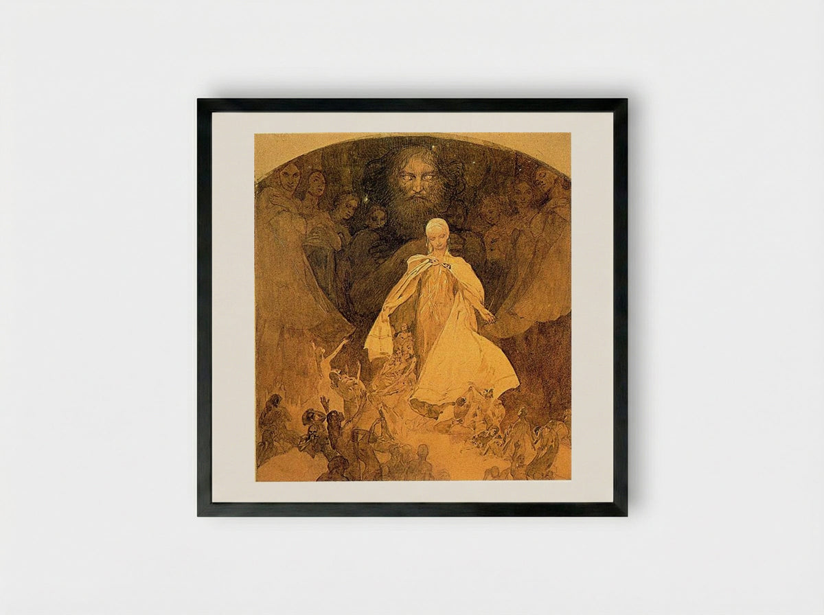 Age of Wisdom - Alphonse Mucha - Framed Print Black
